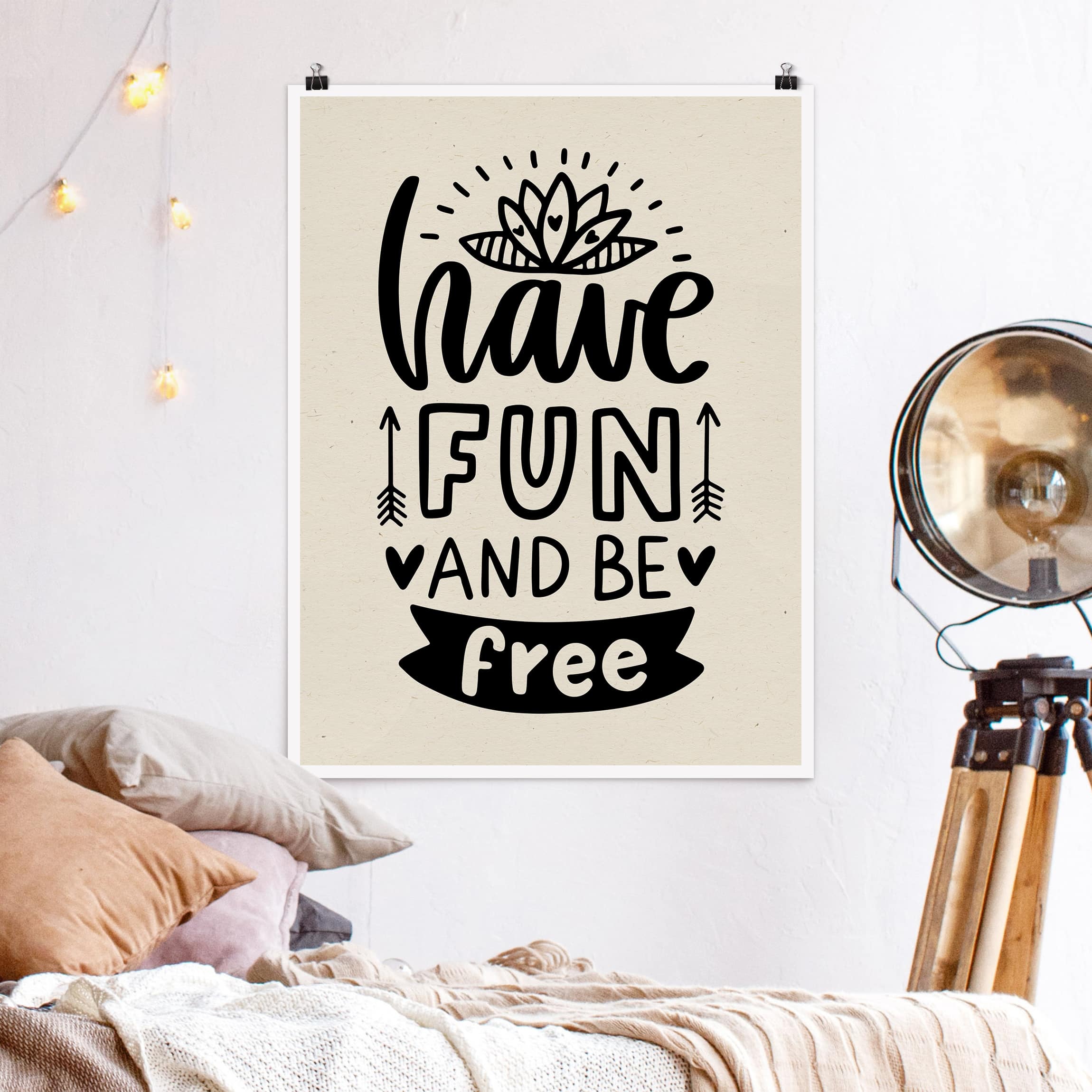 Poster - Hochformat Have fun and be free
