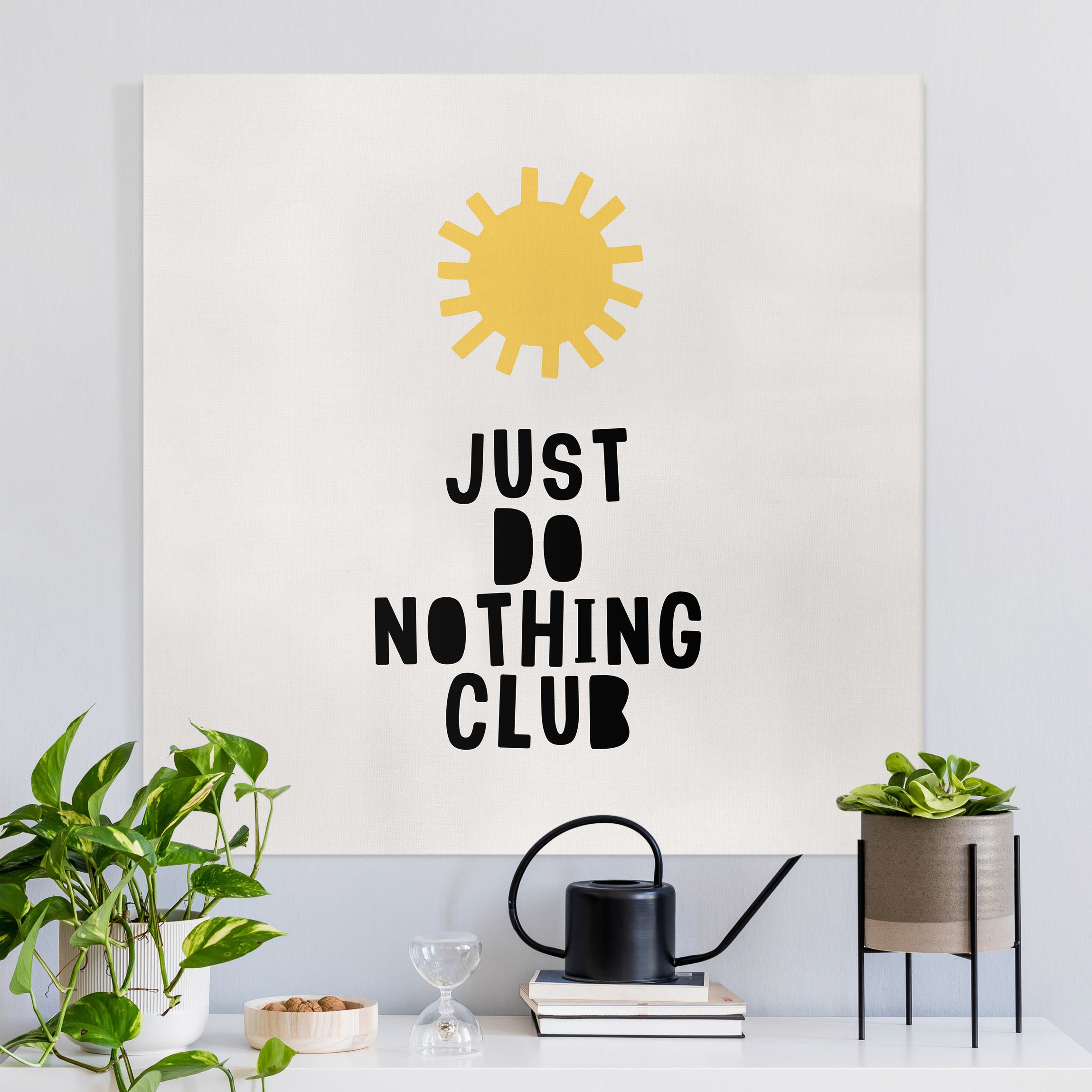 Leinwandbild Do Nothing Club Gelb
