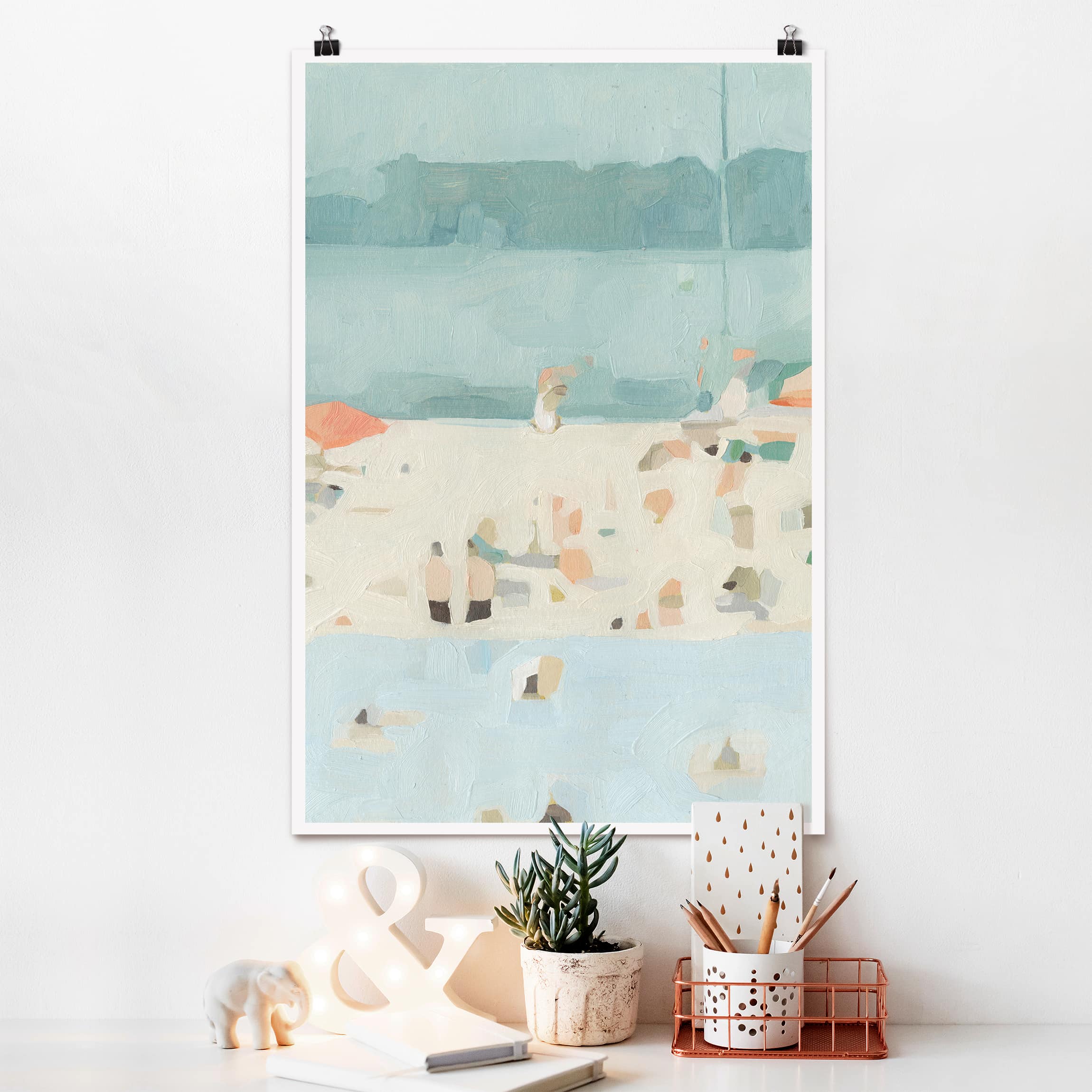 Poster - Hochformat Sandbank im Meer II