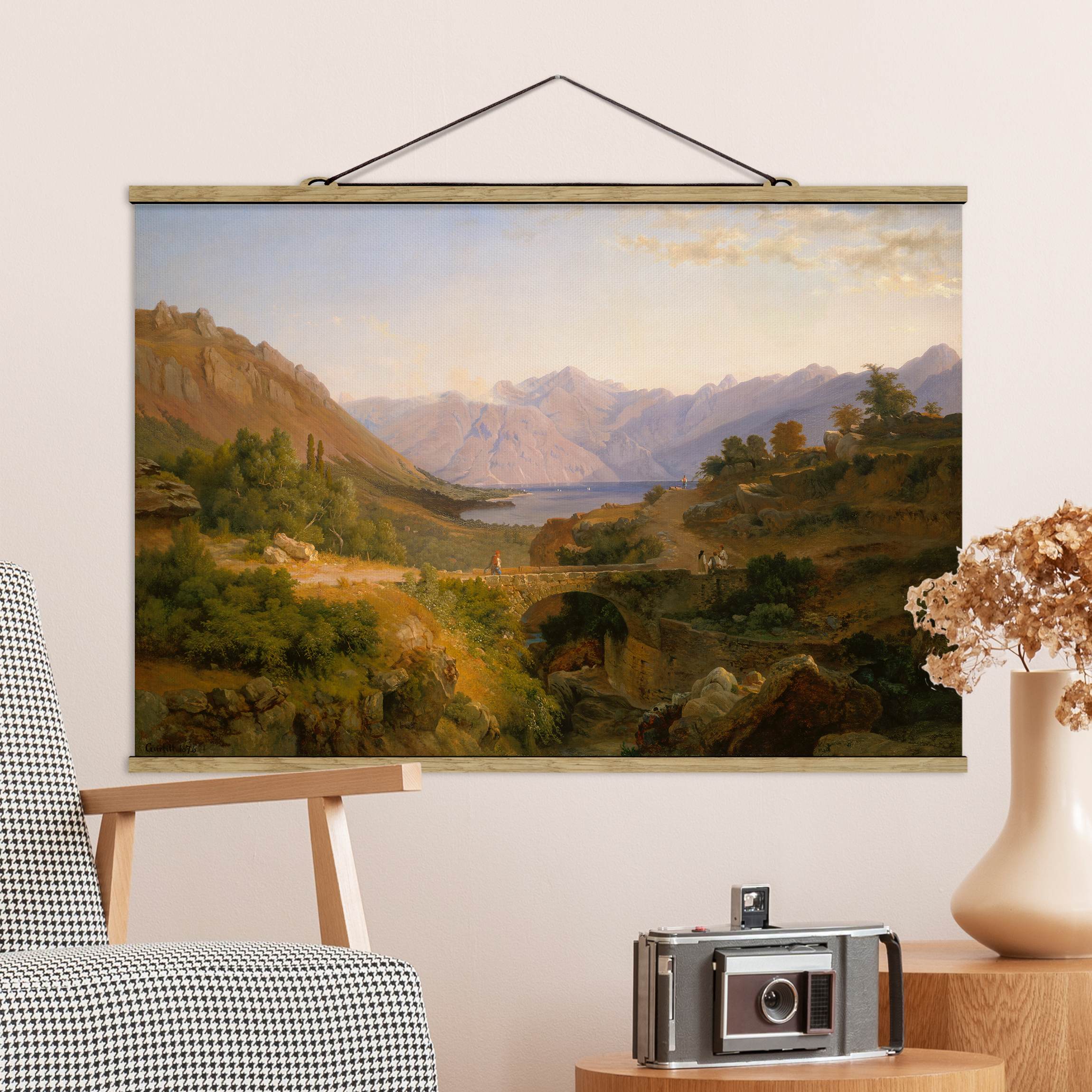 Stoffbild - Querformat Louis Gurlitt - Die Bucht von Cattaro