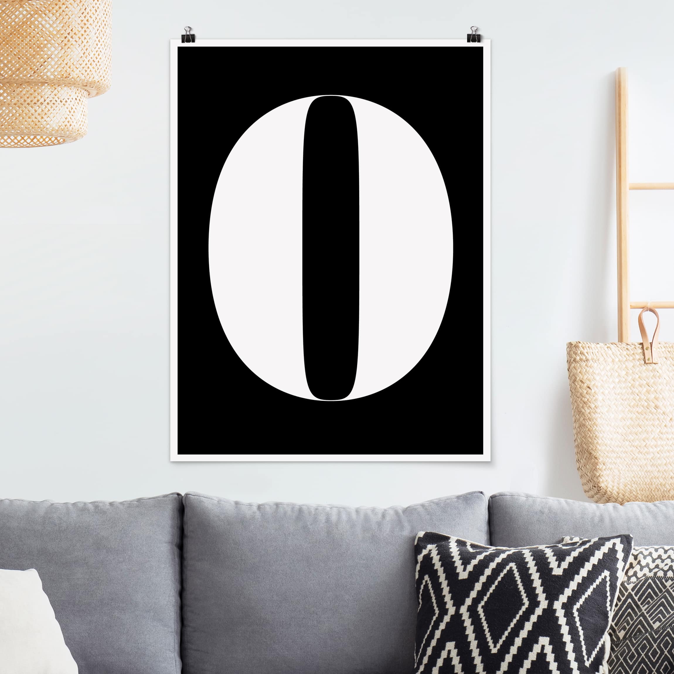 Poster - Hochformat Antiqua Zahl 0