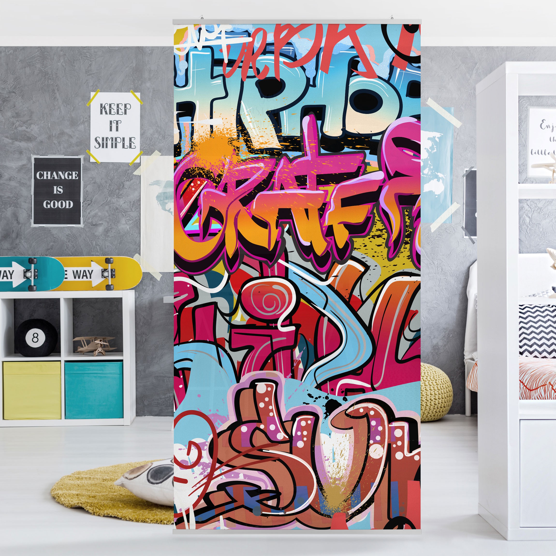 Raumteiler HipHop Graffiti