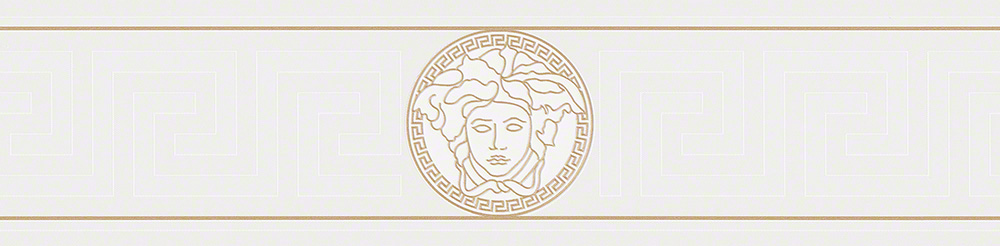Metallic Mustertapete Versace wallpaper Versace 3 Greek in Metallic Weiß - 935223