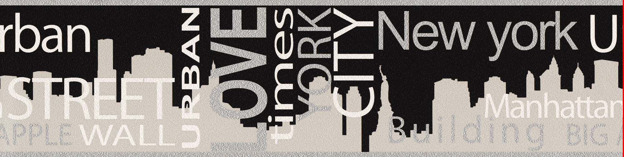 Metallic-Tapete A.S. Création Only Borders 9 in Grau Metallic Schwarz - 935671