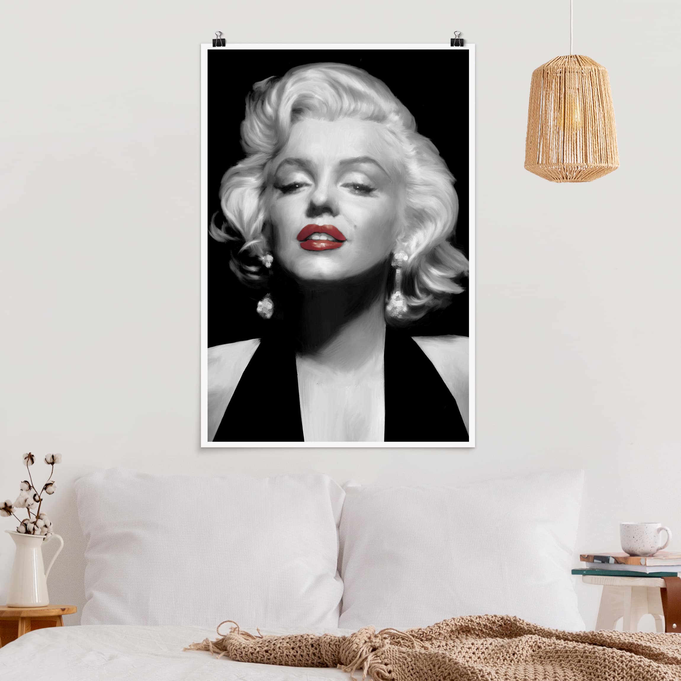 Poster - Hochformat Marilyn mit roten Lippen