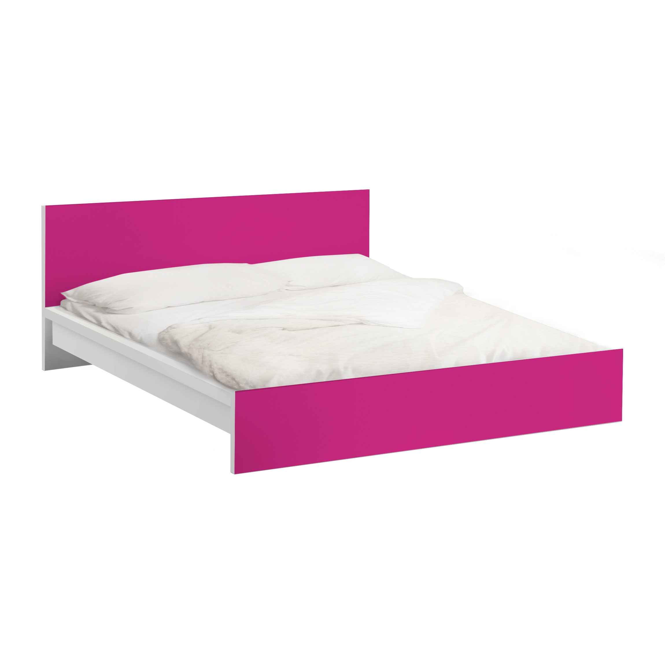 Möbelfolie für IKEA Malm Bett 140 cm Breite Colour Pink
