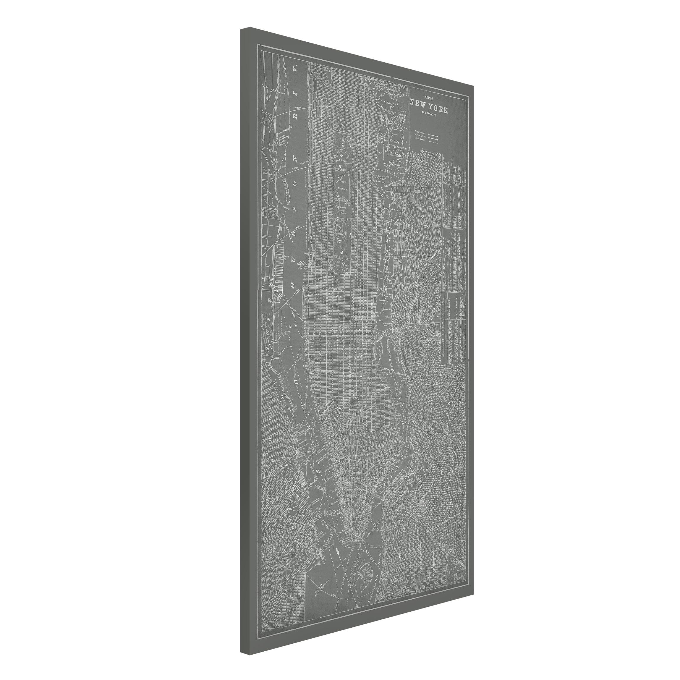 Magnettafel - Hochformat 3:4 Vintage Stadtplan New York Manhattan