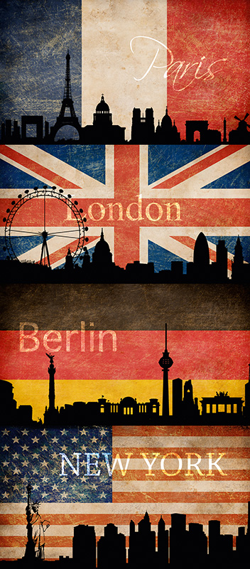 Mustertapete Livingwalls pop.up Panel in Beige Rot Schwarz - 942491