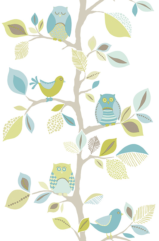 Mustertapete Livingwalls pop.up Panel in Blau Grün - 942562