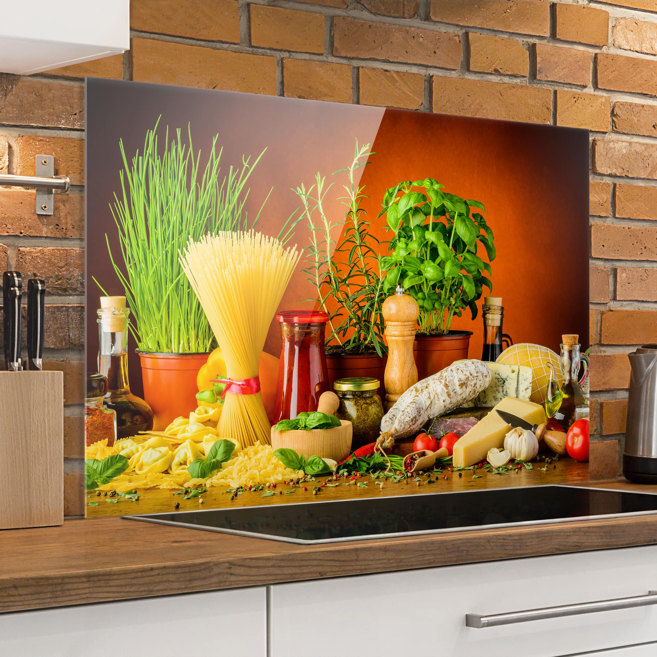 Glas Spritzschutz - Querformat 3:2 Italienische Küche