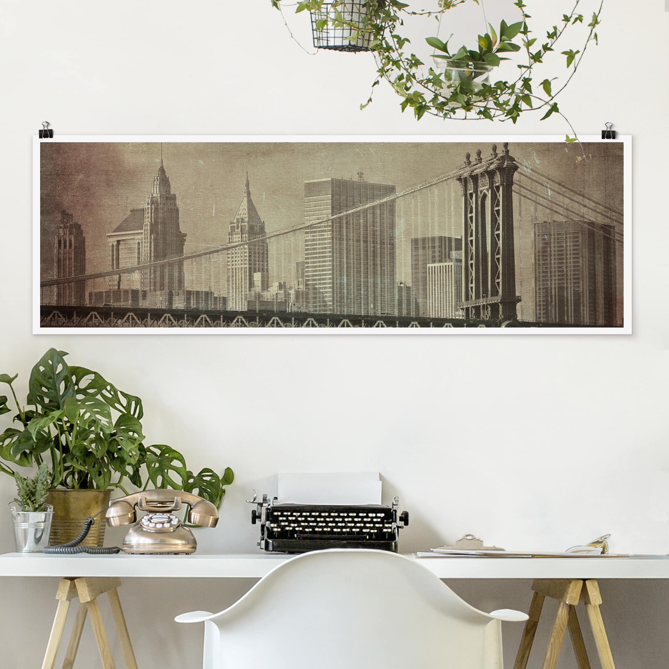 Panorama Poster Architektur & Skyline Vintage New York City