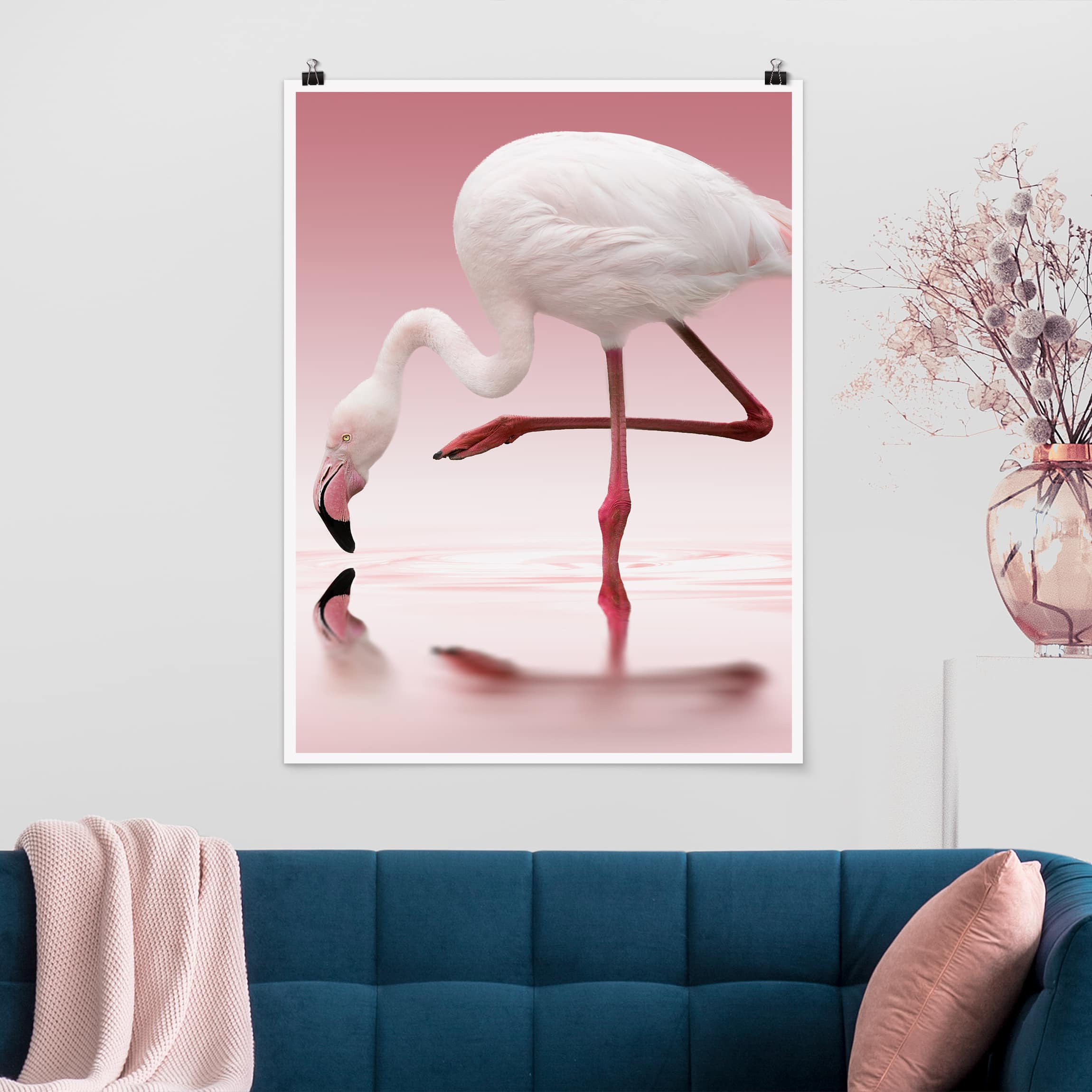 Poster Tiere Flamingo Dance