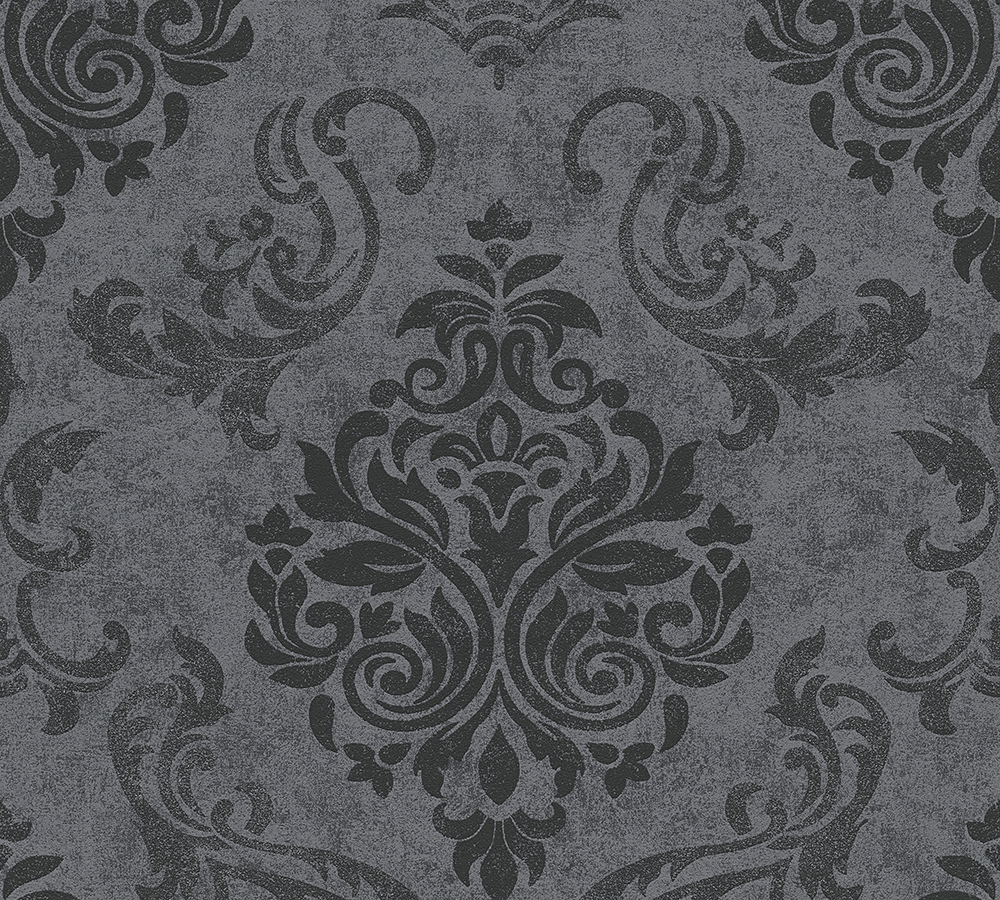 Metallic-Tapete A.S. Création Memory 3 in Grau Metallic Schwarz - 953723