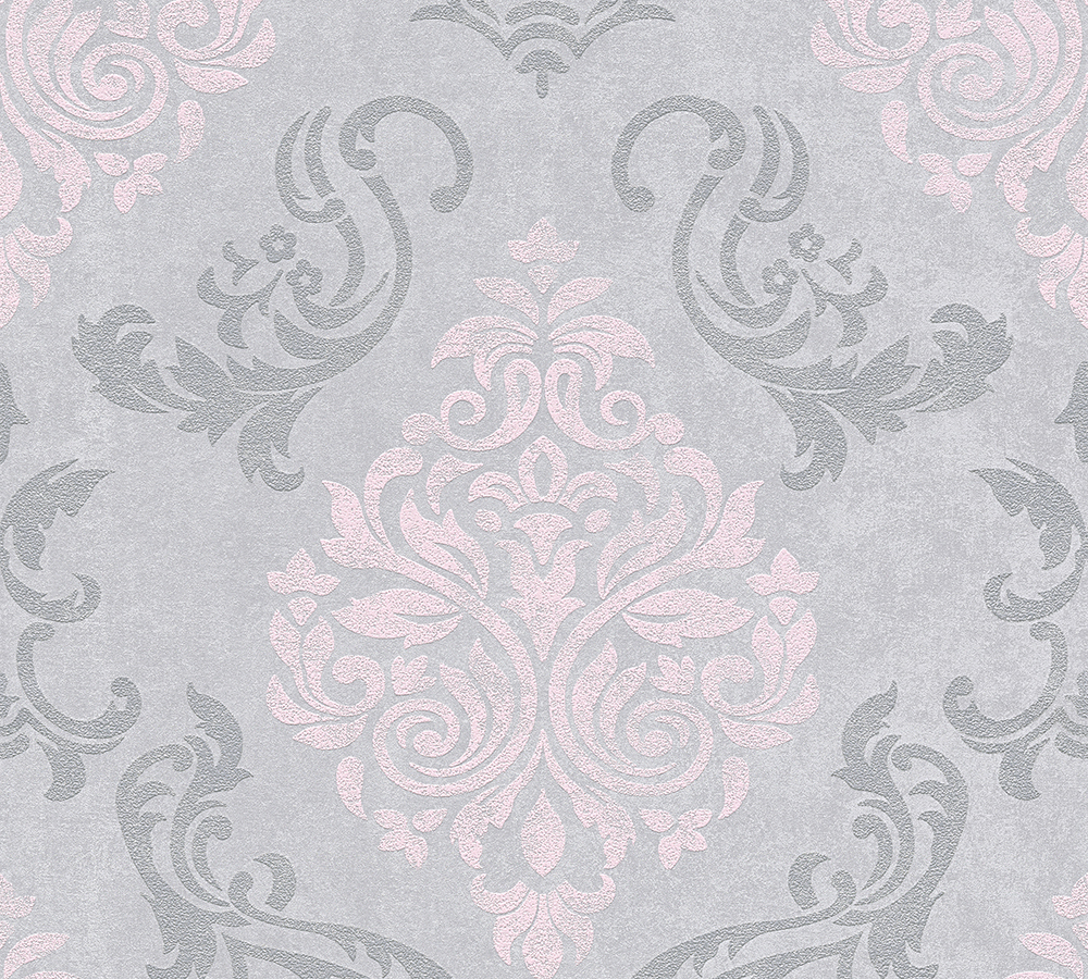 Metallic-Tapete A.S. Création Memory 3 in Grau Metallic Rosa - 953726