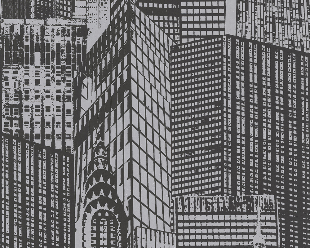 Metallic Mustertapete Livingwalls pop.up Panel 3D in Metallic Schwarz - 955671