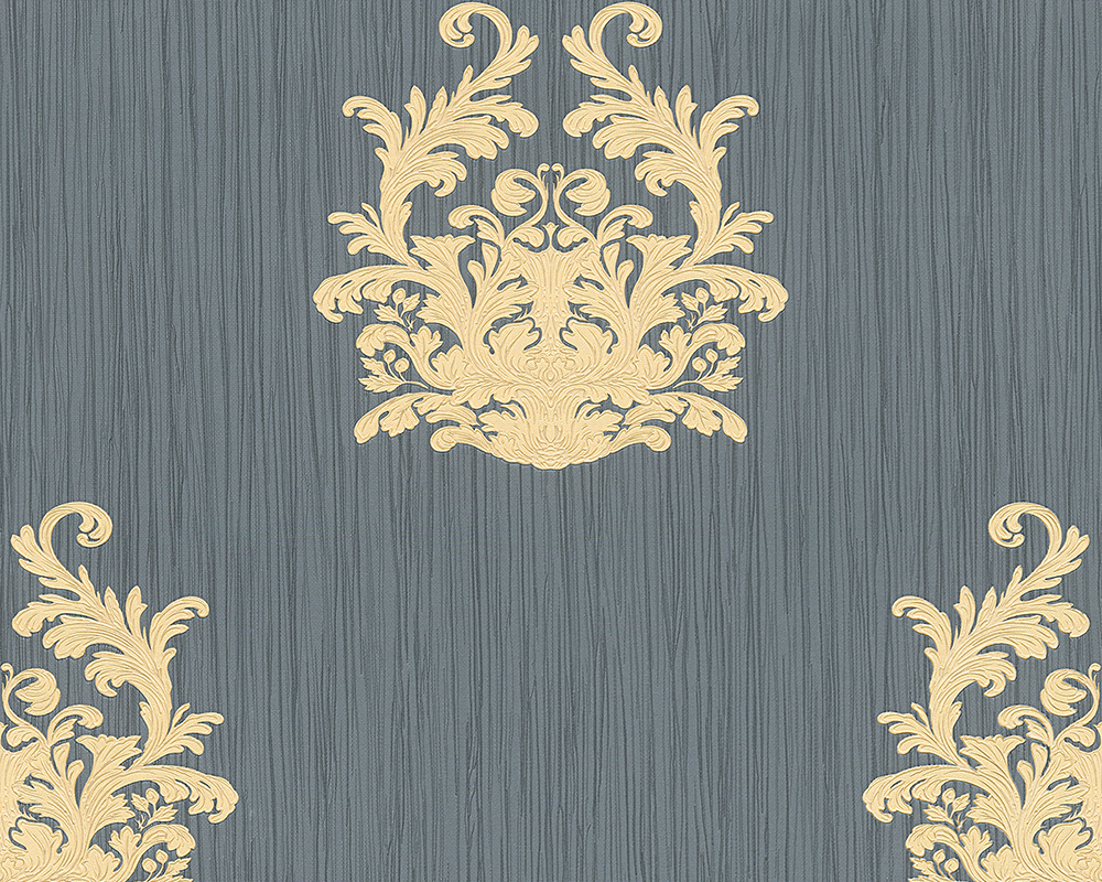 Metallic-Tapete Architects Paper Nobile in Blau Metallic - 958615