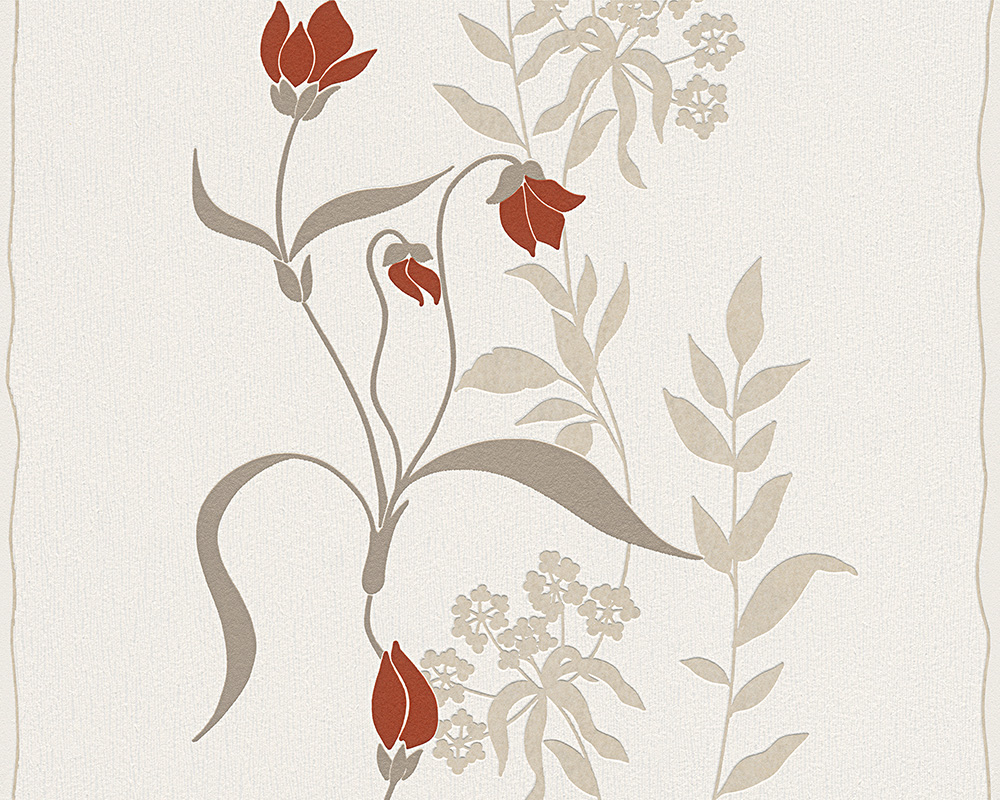 Mustertapete Livingwalls Best of Vlies in Beige Braun Rot - 958741
