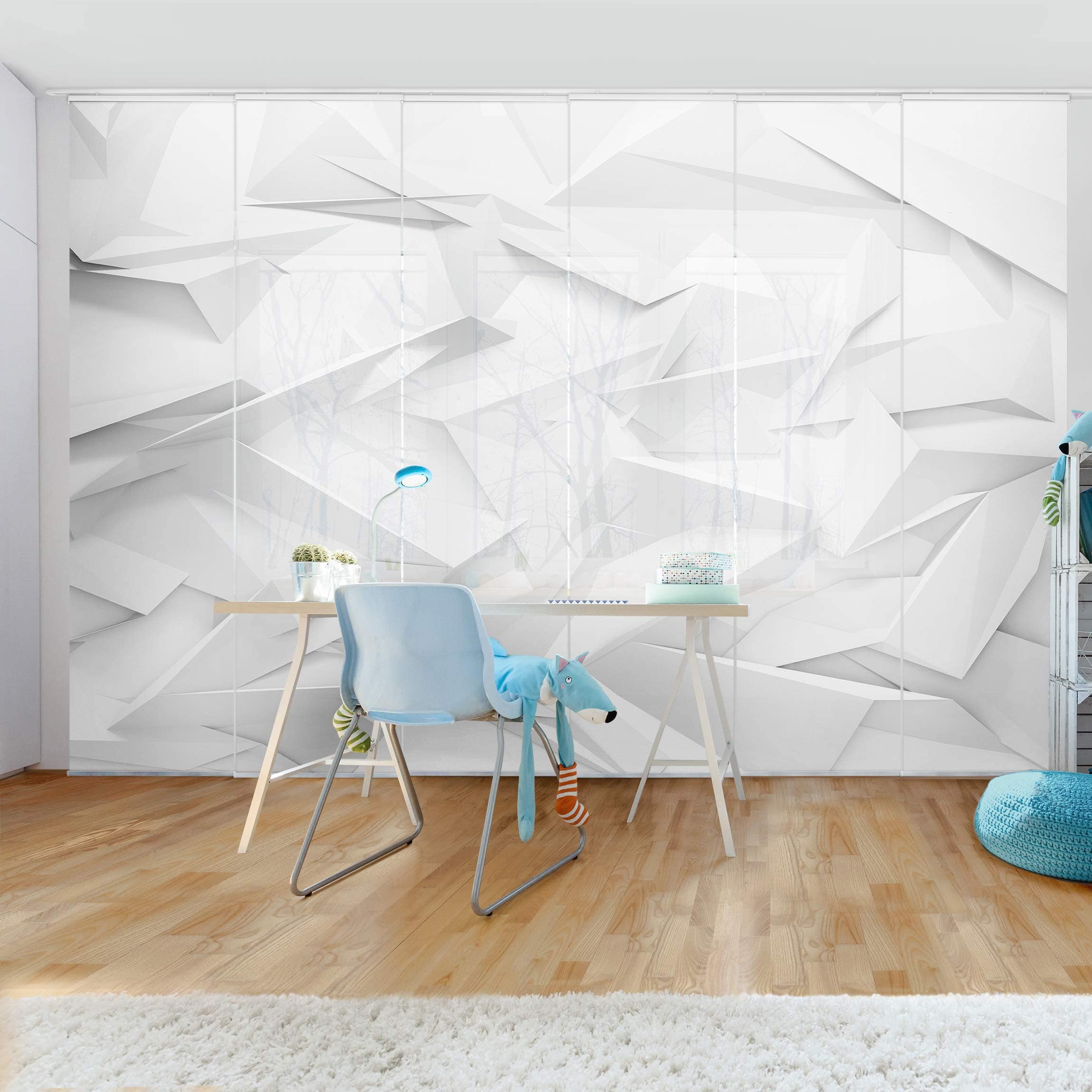 Schiebegardine Set Abstrakte 3D Optik