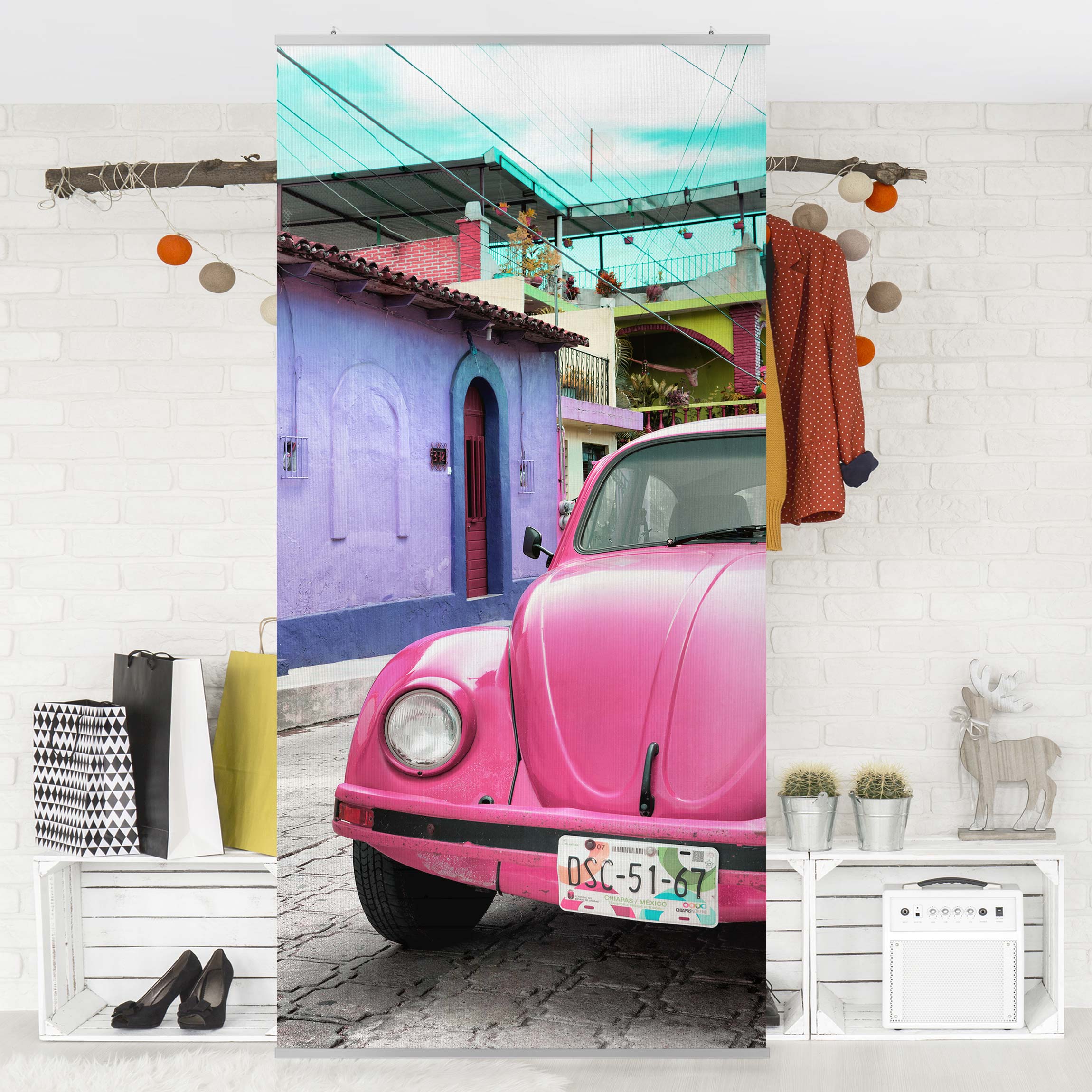 Raumteiler Pink VW Beetle