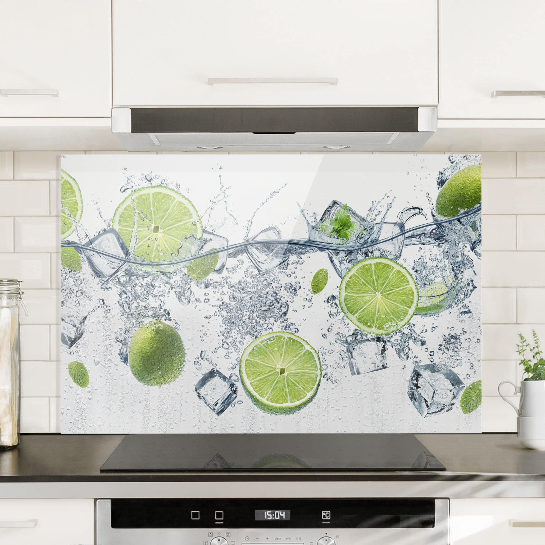 Glas Spritzschutz Erfrischende Limette