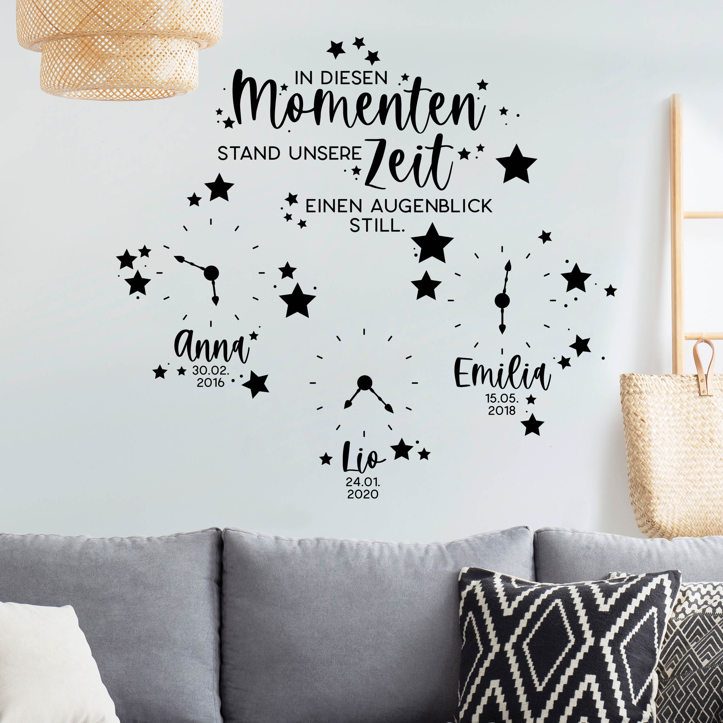 Wandtattoo In diesen Momenten stand unsere Zeit still