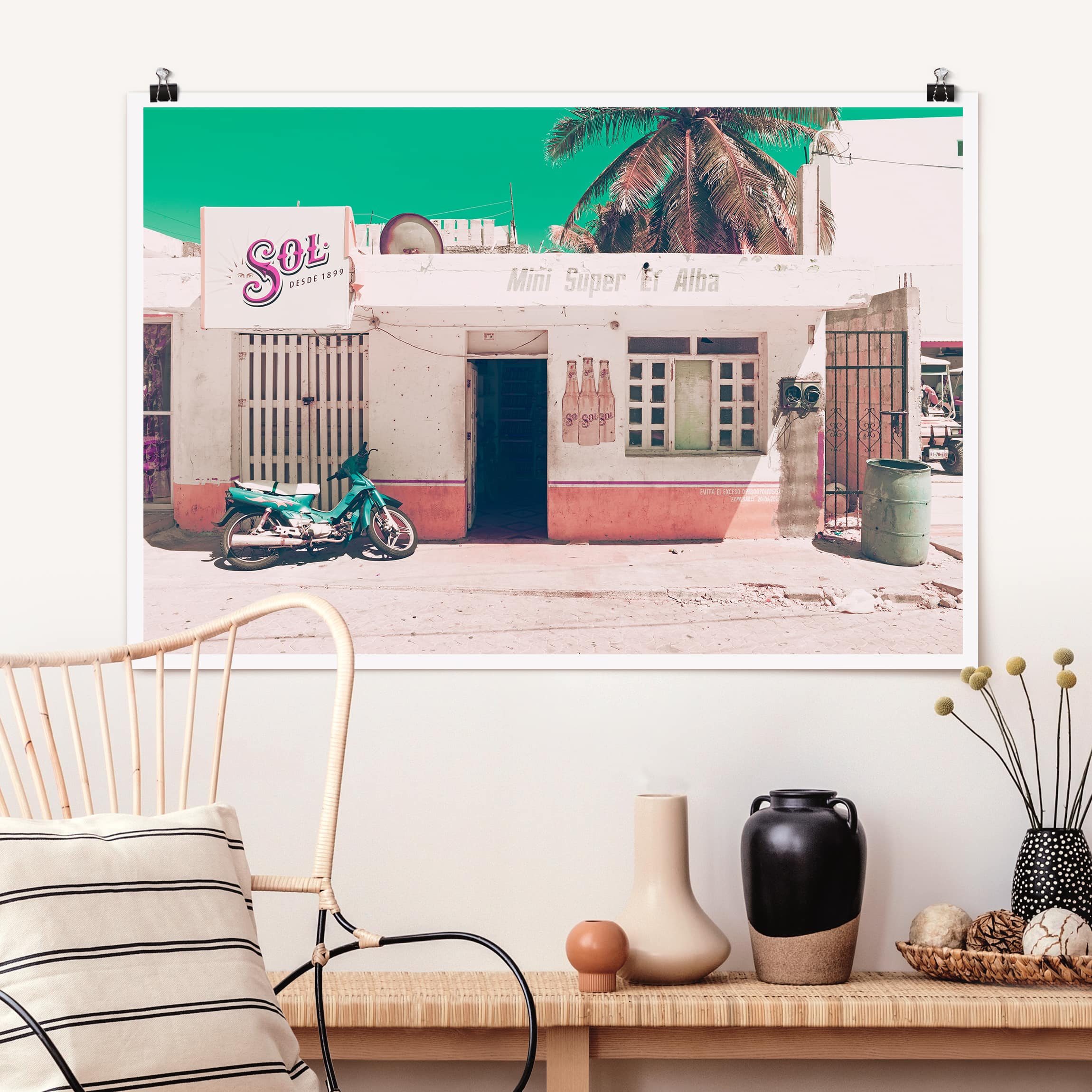 Poster - Querformat Mini Supermarkt Vintage