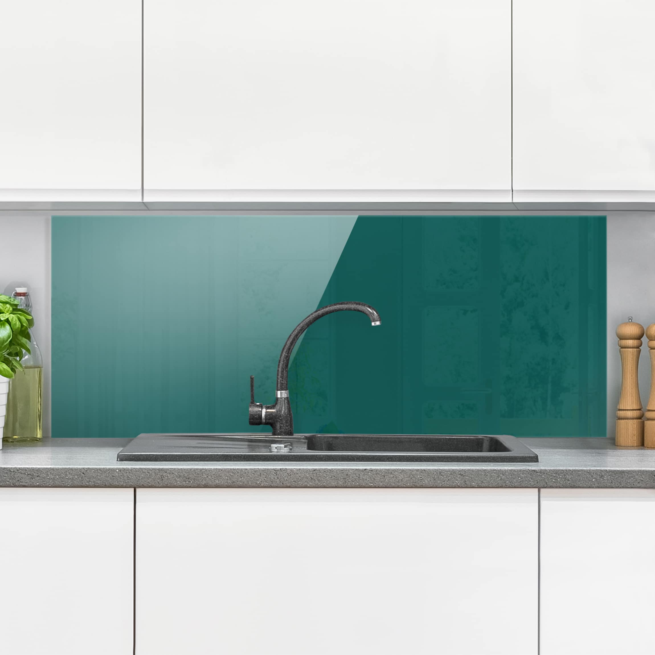 Glas Spritzschutz Piniengrün