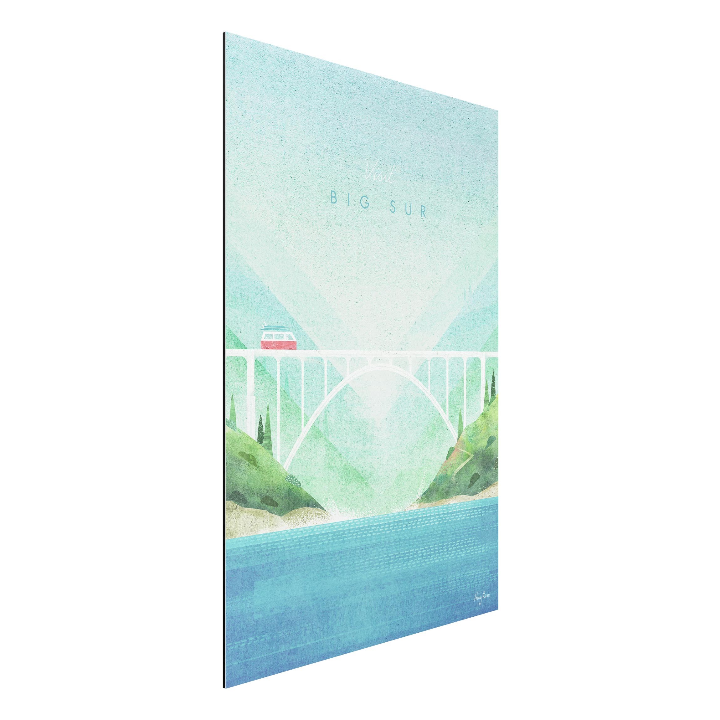 Alu-Dibond Bild Reiseposter - Big Sur