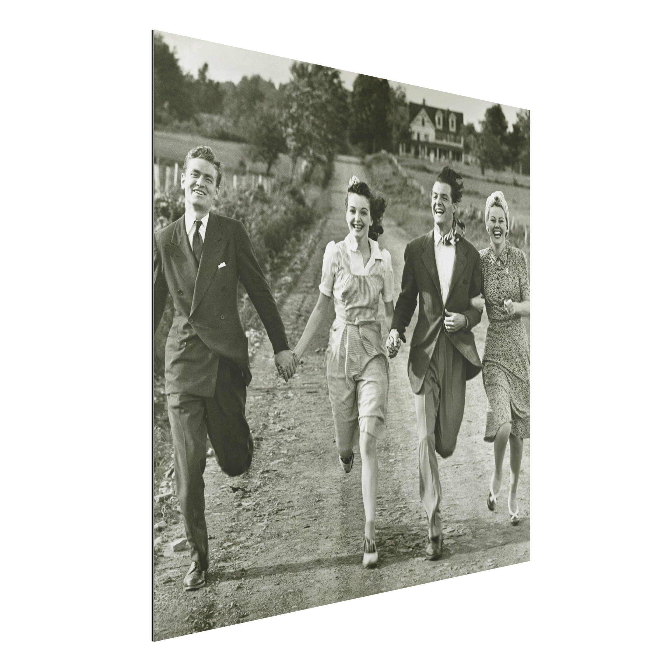 Alu-Dibond Outdoor Bild Holding Hands