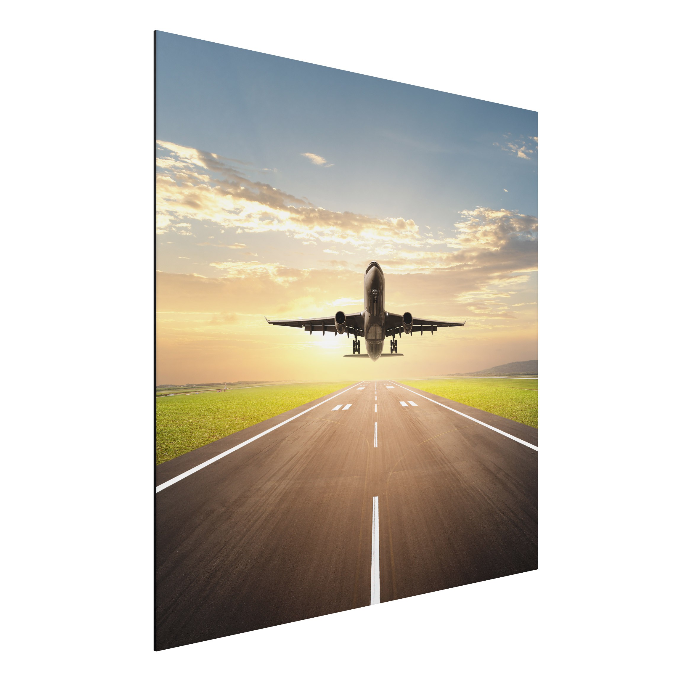 Alu-Dibond Startendes Flugzeug