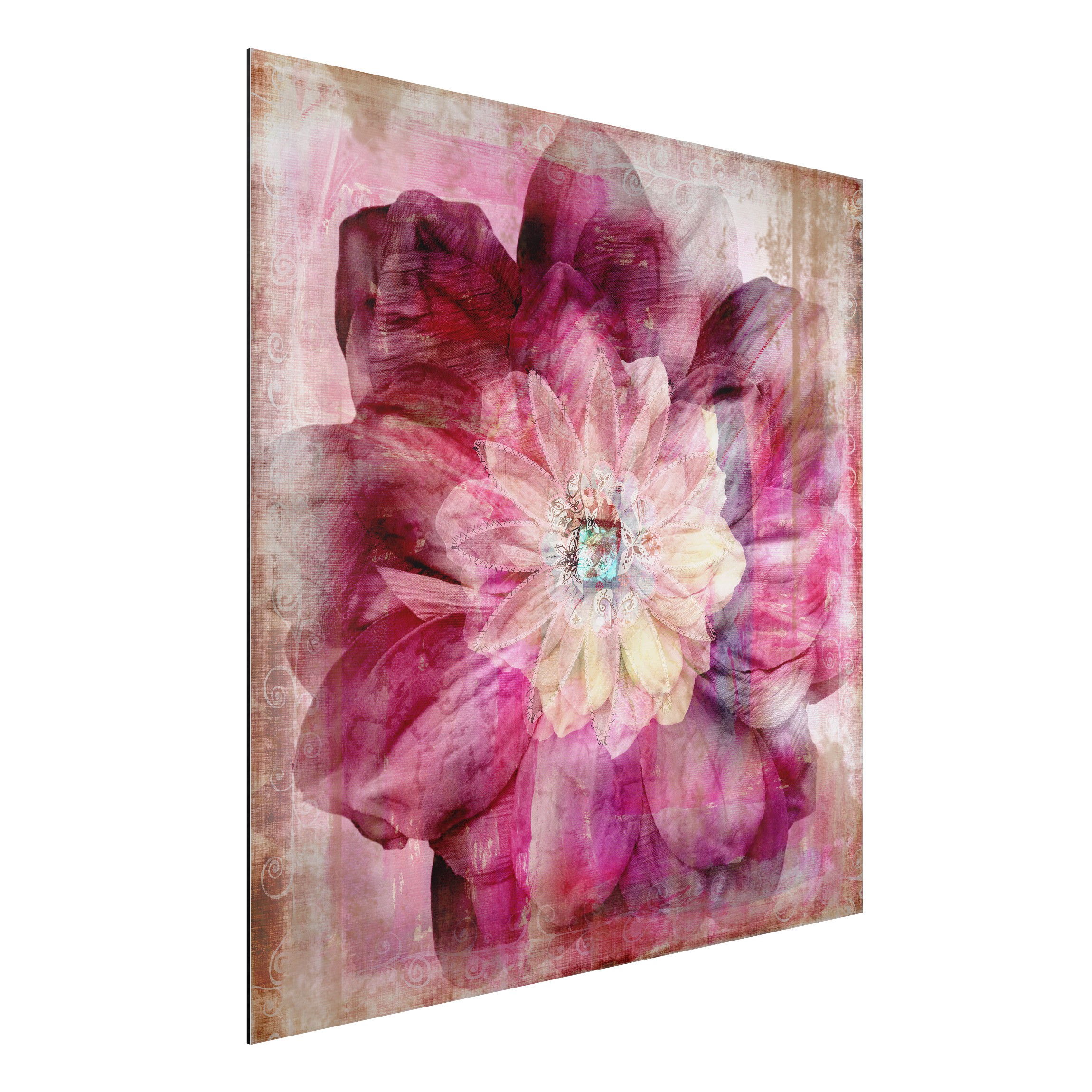 Alu-Dibond Outdoor Bild Grunge Flower