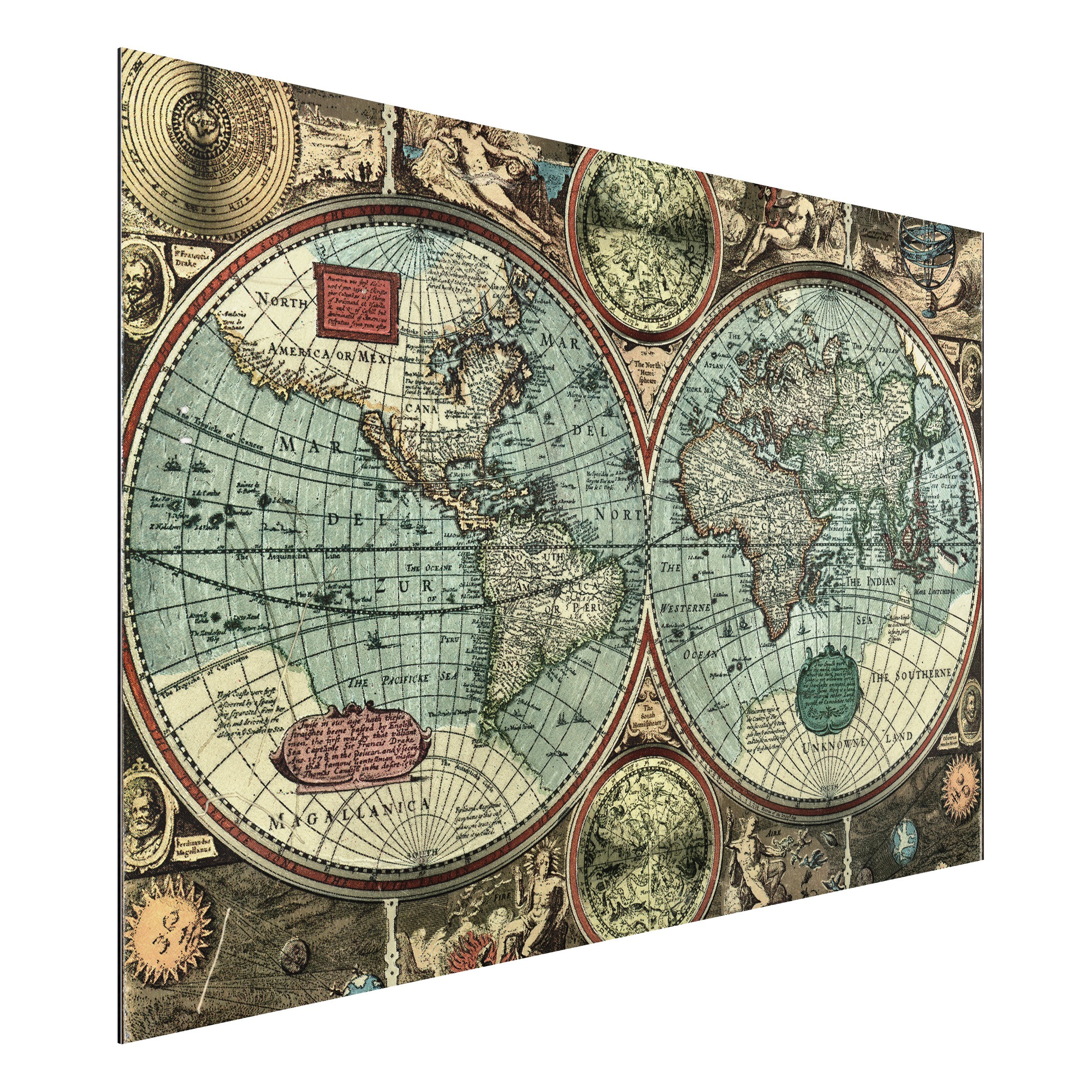 Alu-Dibond Outdoor Bild Die alte Welt