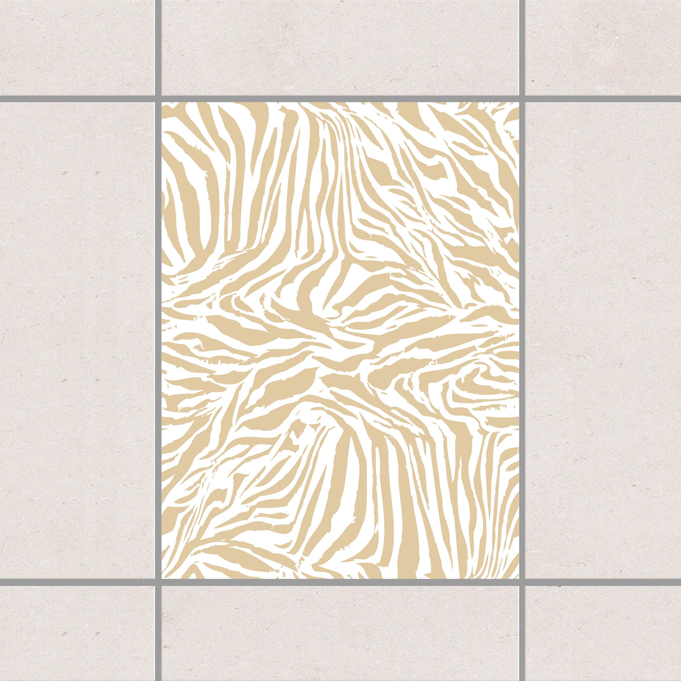 Fliesenaufkleber Zebra Design Light Brown Braun
