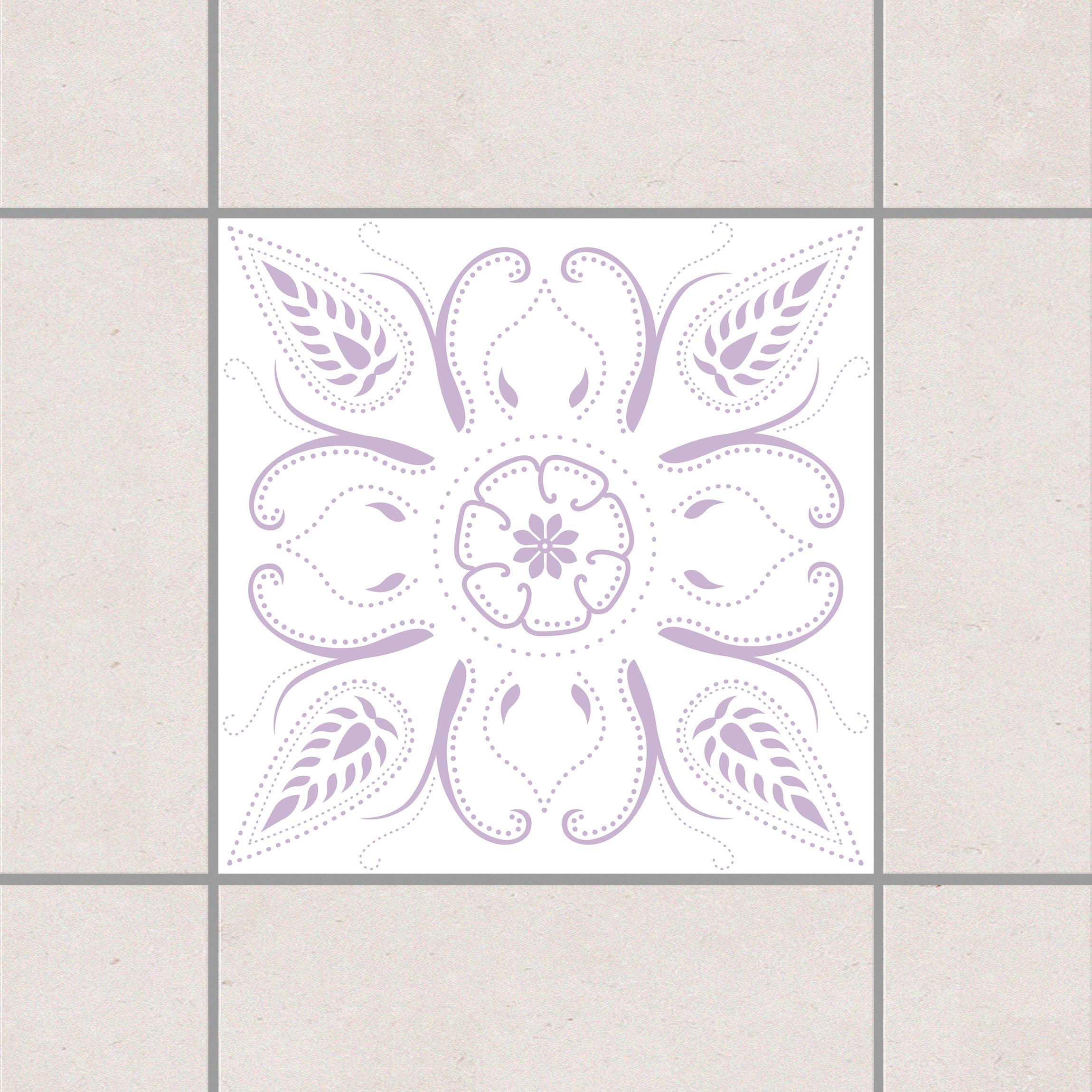 Fliesenaufkleber Bandana White Lavender Flieder