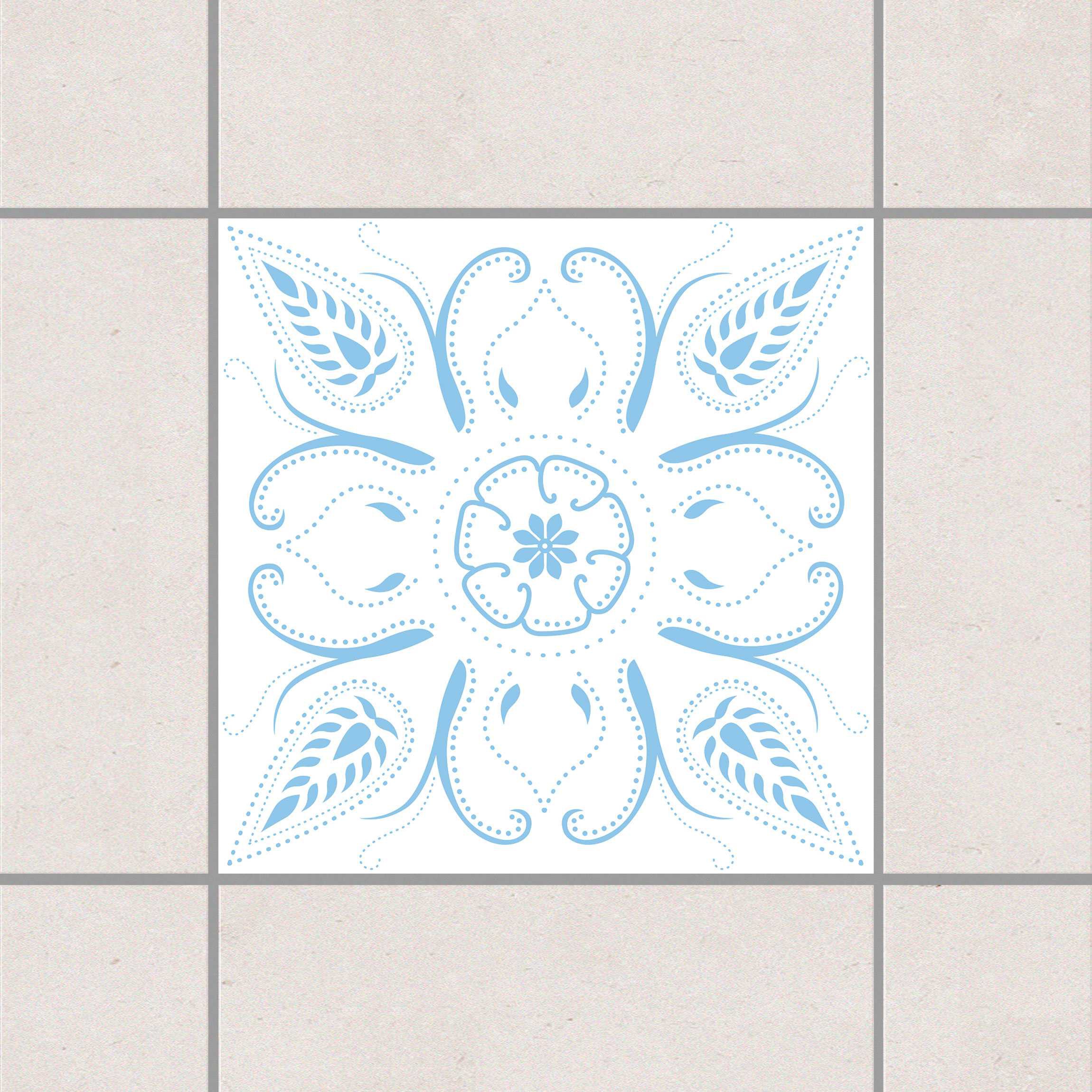 Fliesenaufkleber Bandana White Light Blue Blau