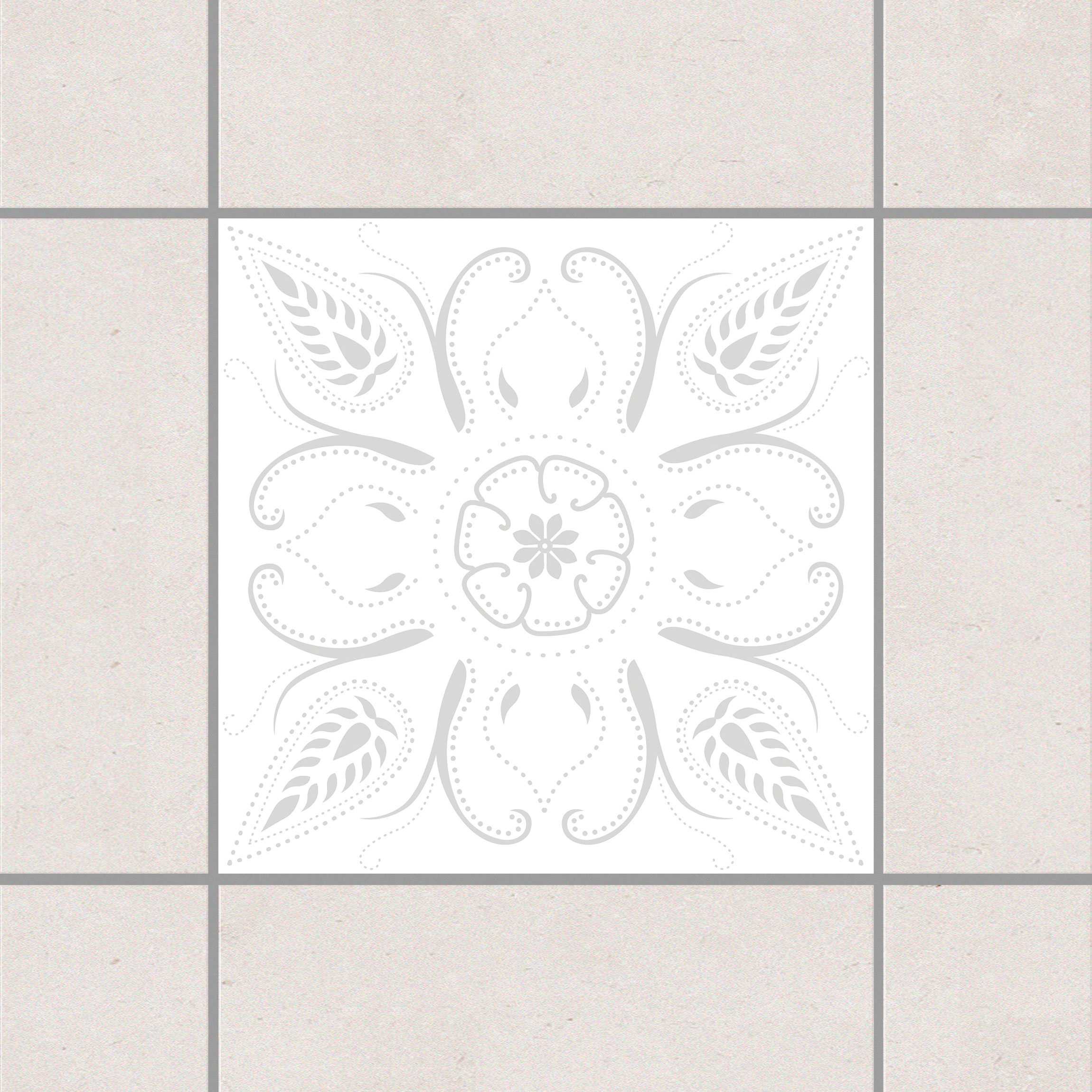 Fliesenaufkleber Bandana White Light Grey Grau