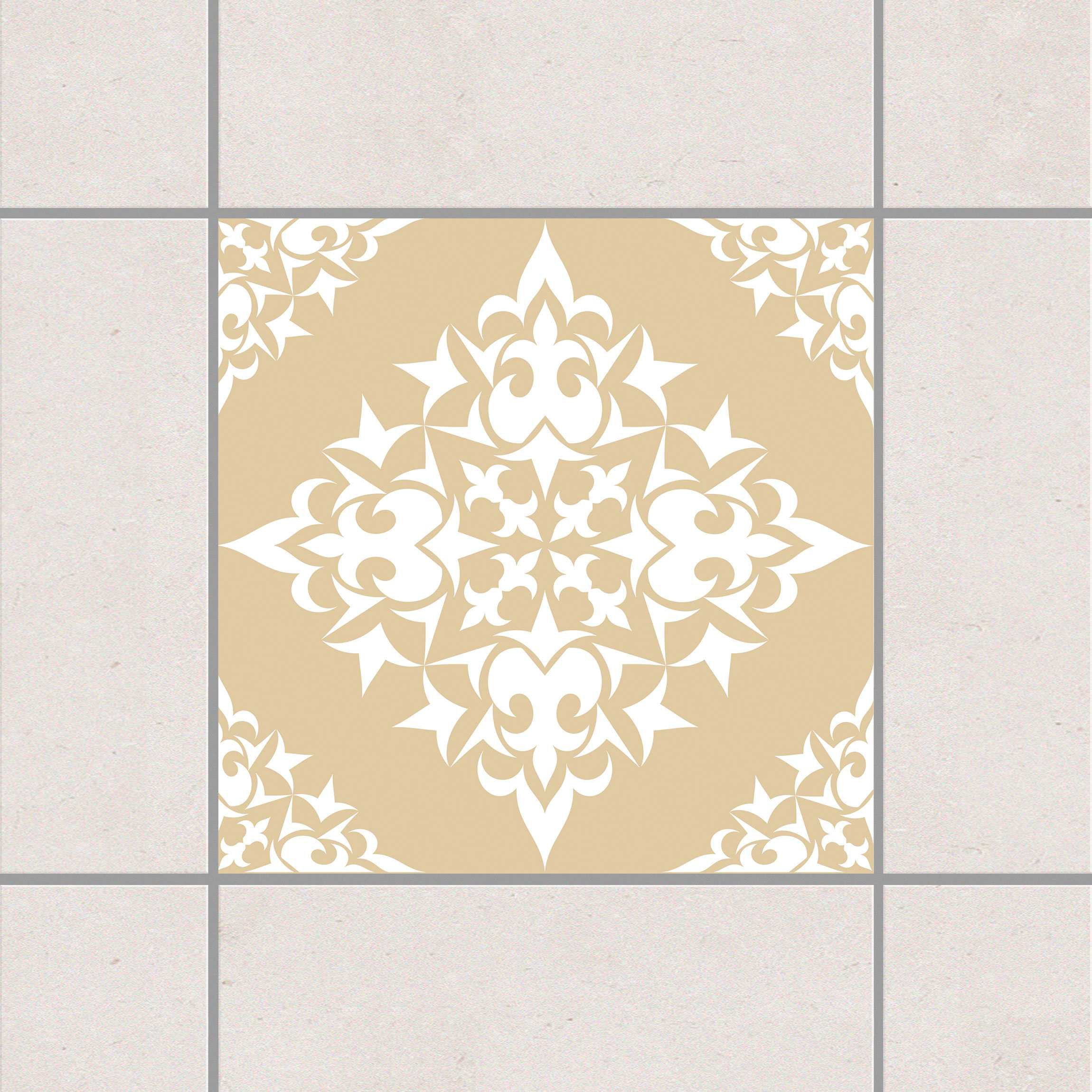 Fliesenaufkleber Fliesenmuster Light Brown Braun