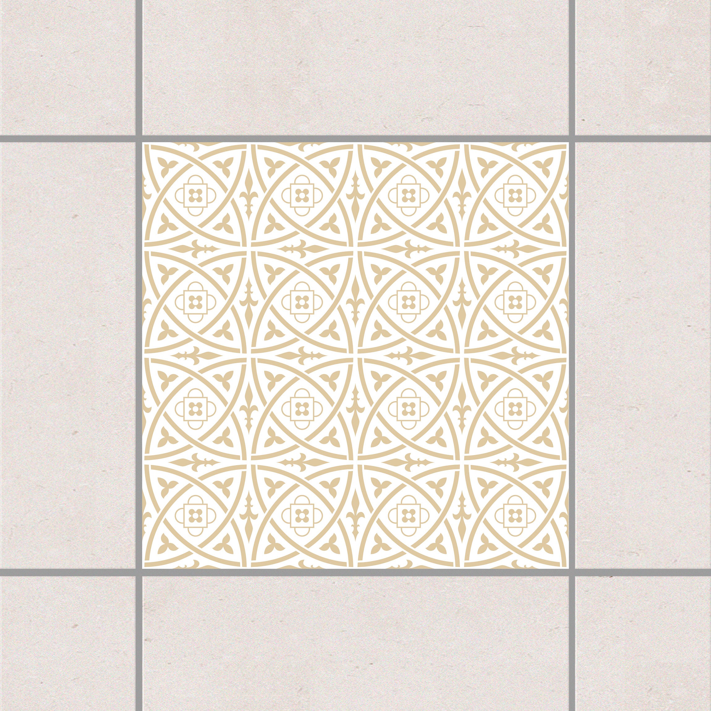 Fliesenaufkleber Keltisch White Light Brown Braun