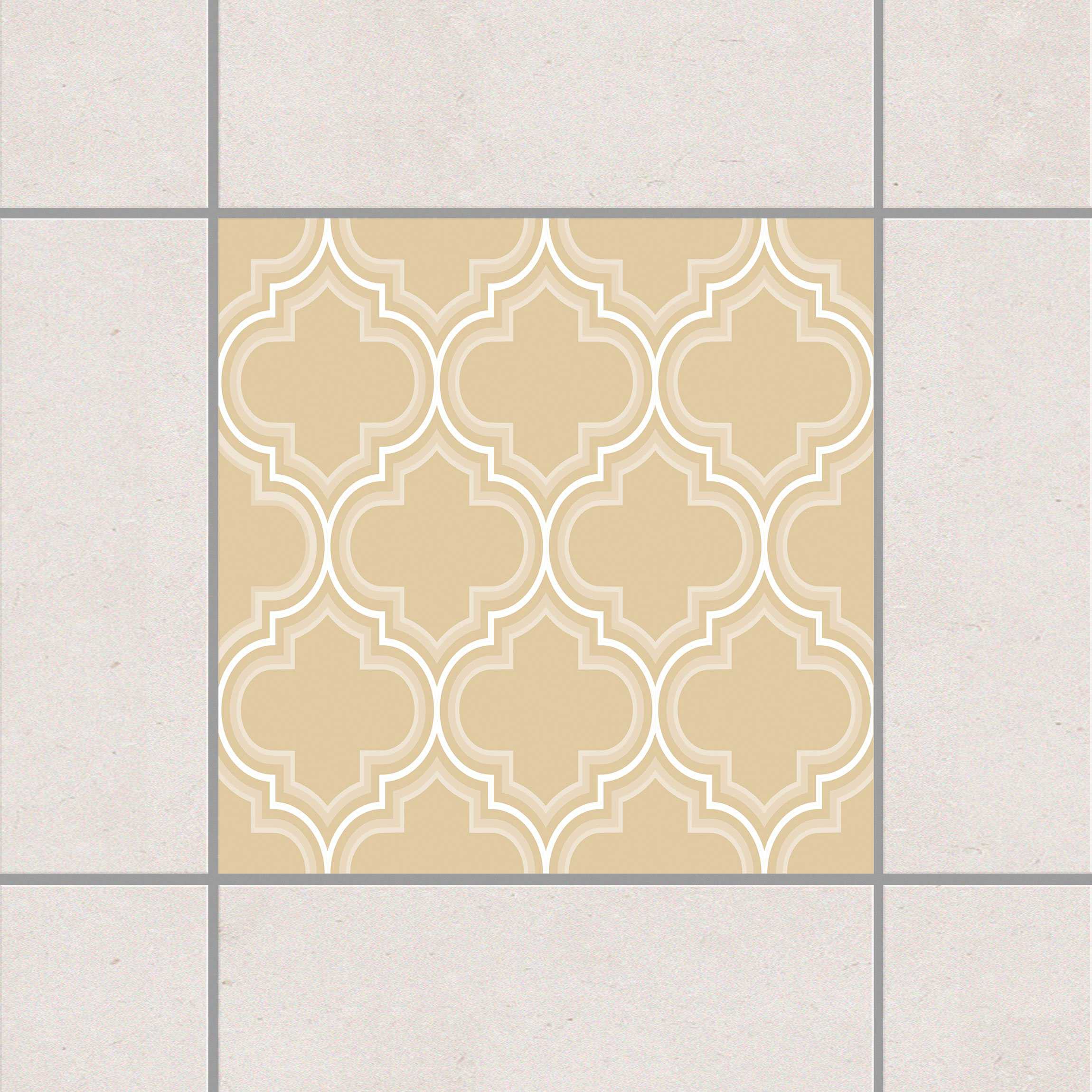 Fliesenaufkleber Retro Marokko Light Brown Braun