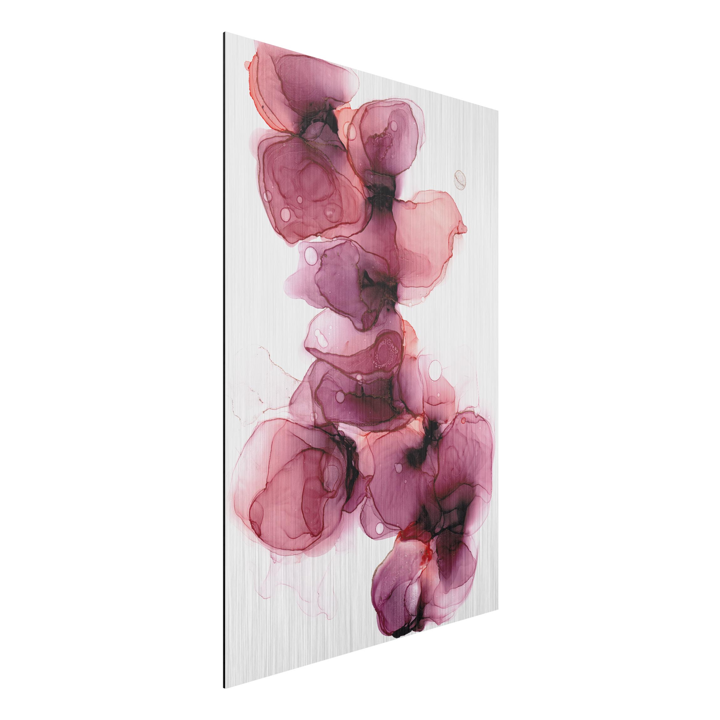 Alu-Dibond Outdoor Bild Wilde Blüten in Violett und Gold