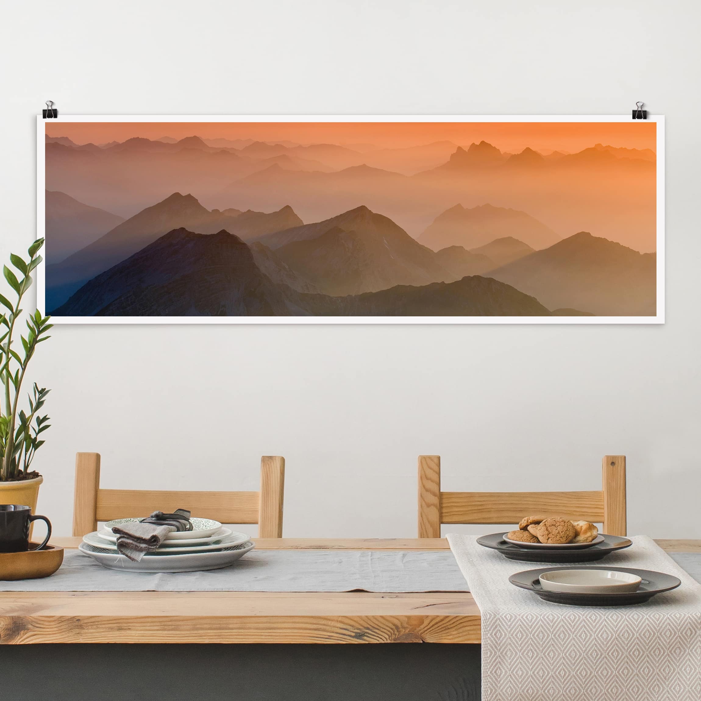Panorama Poster Blick von der Zugspitze