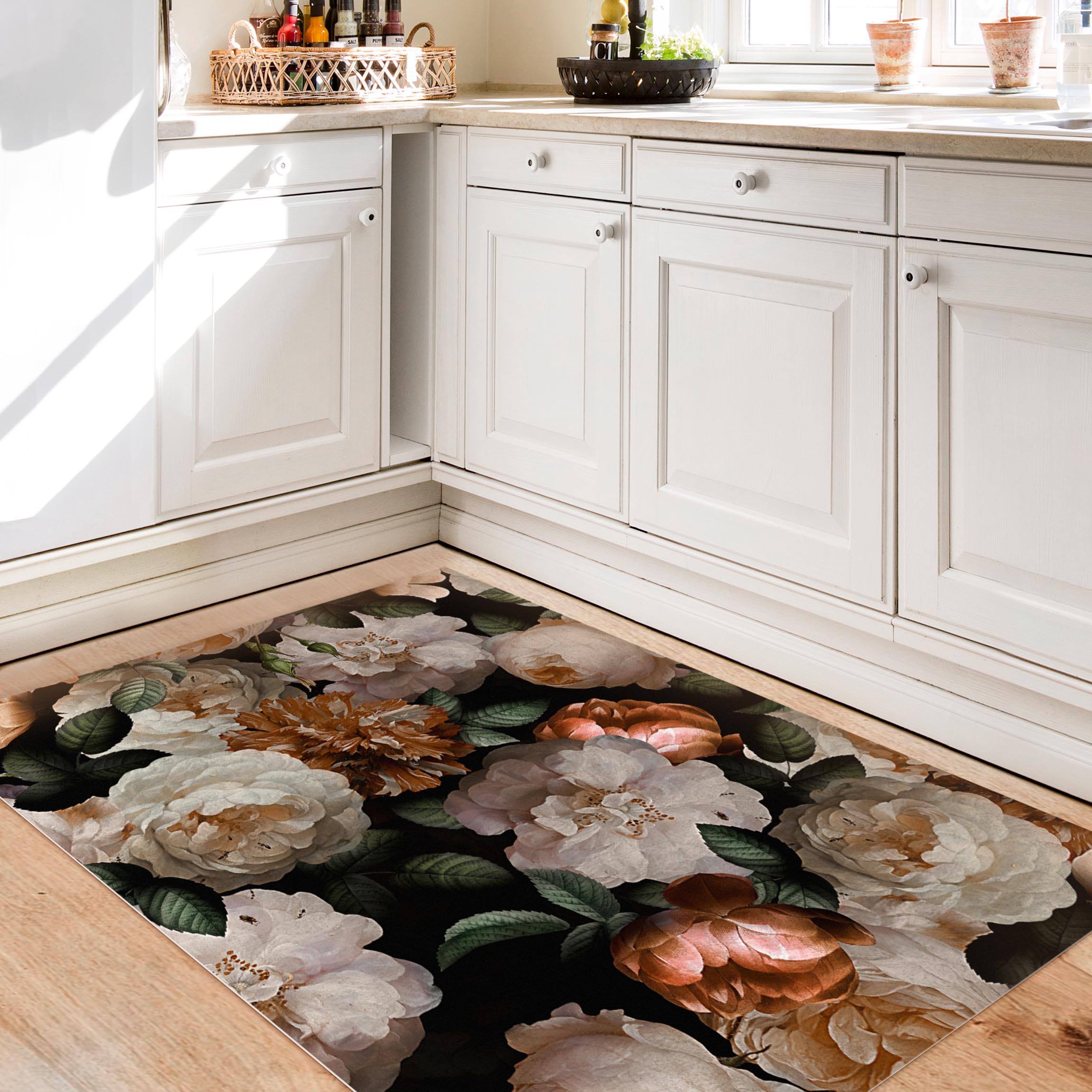 Vinylteppich Rote Rosen mit Weißen Rosen