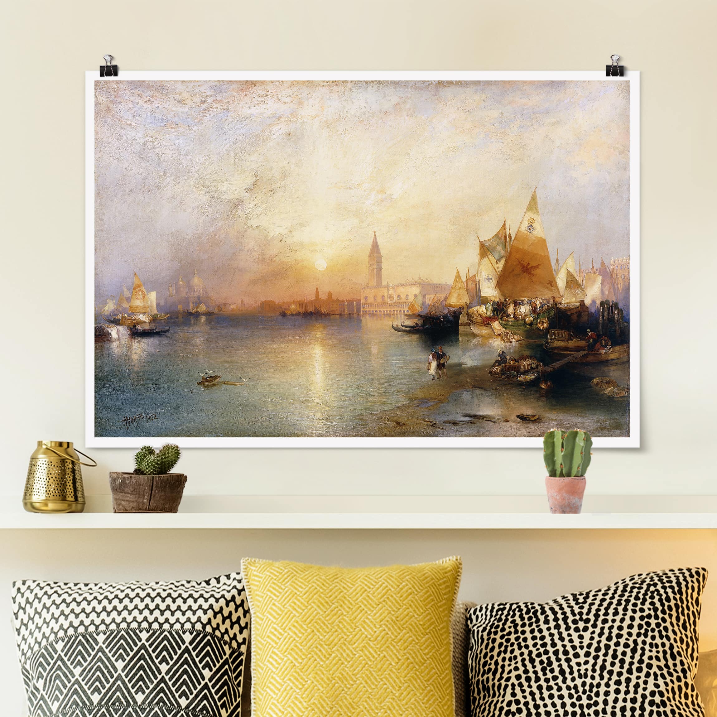Poster Thomas Moran - Venedig bei Sonnenuntergang