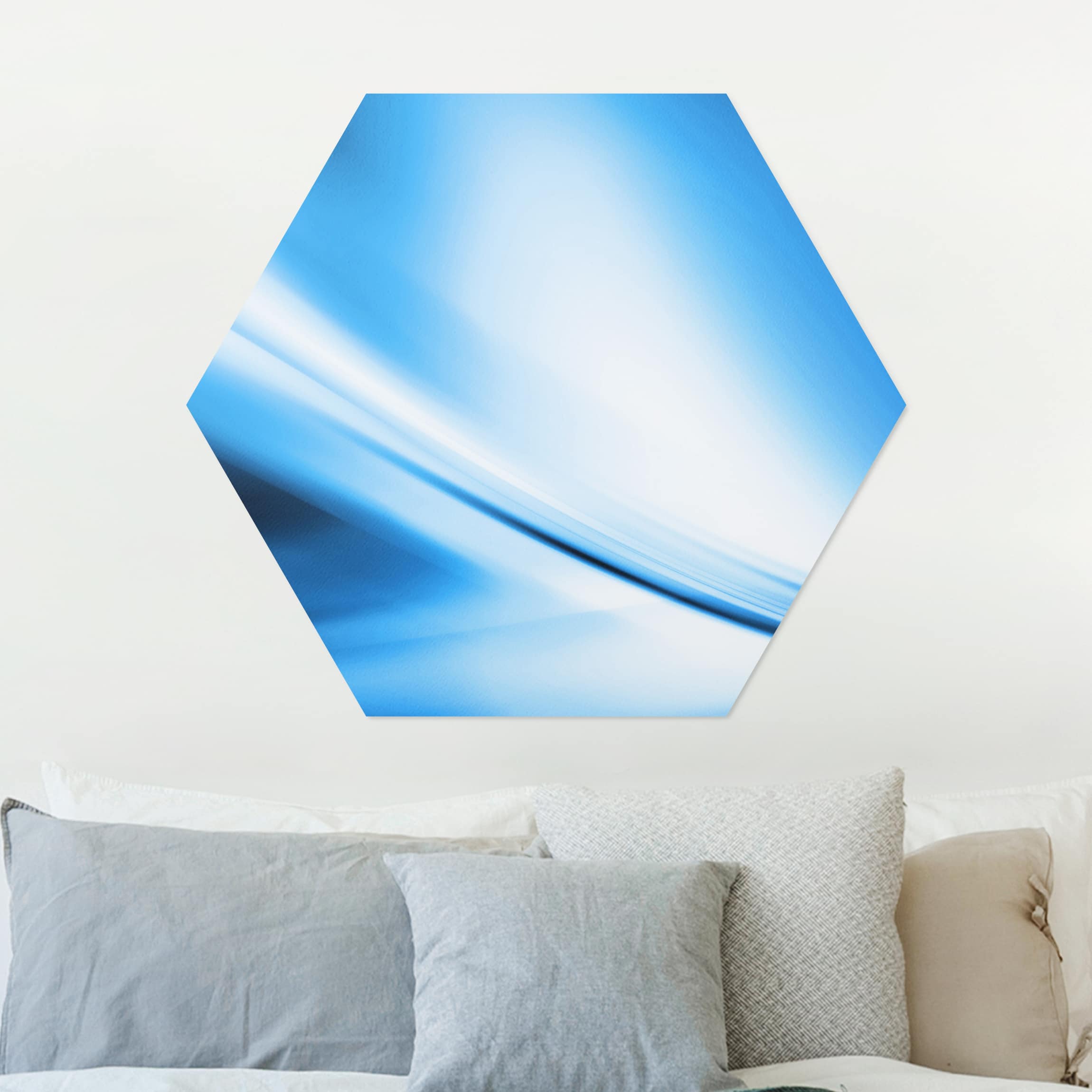 Hexagon-Alu-Dibond Bild Deep Blue Heaven