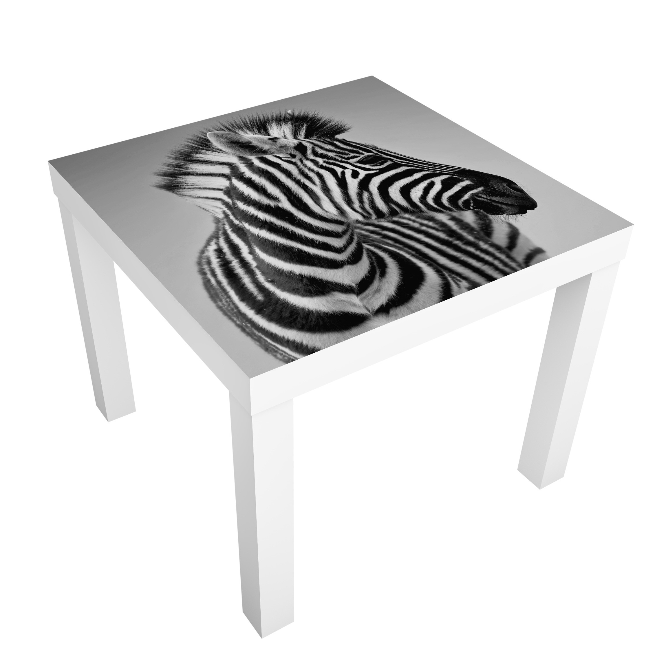 Möbelfolie für IKEA Lack Tisch 55 x 55 cm Zebra Baby Portrait II