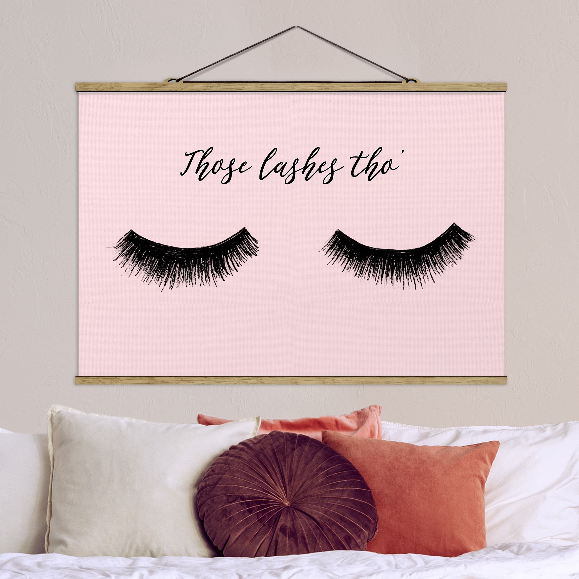 Stoffbild - Querformat Wimpern Chat - Lashes