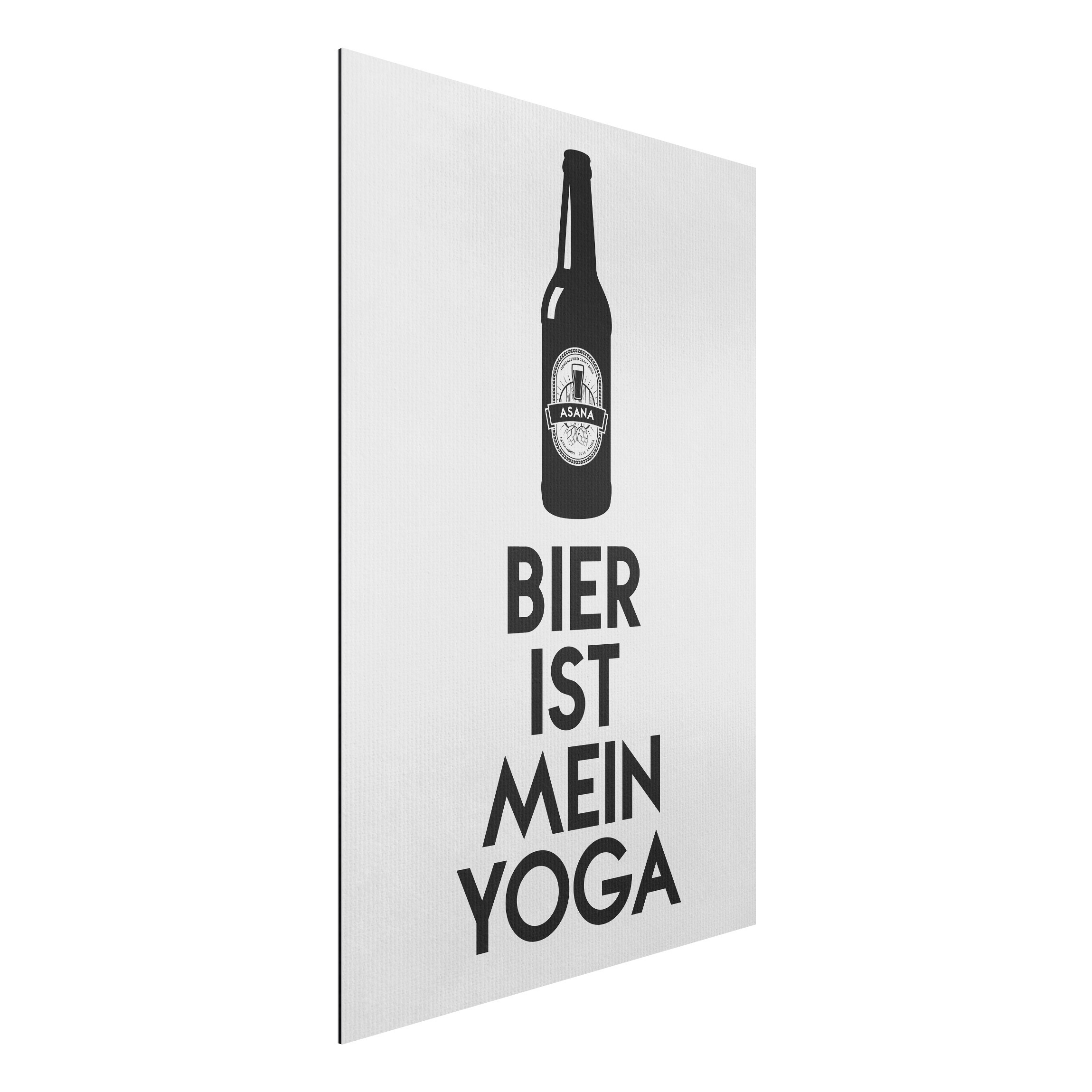 Alu-Dibond Outdoor Bild Bier Ist Mein Yoga