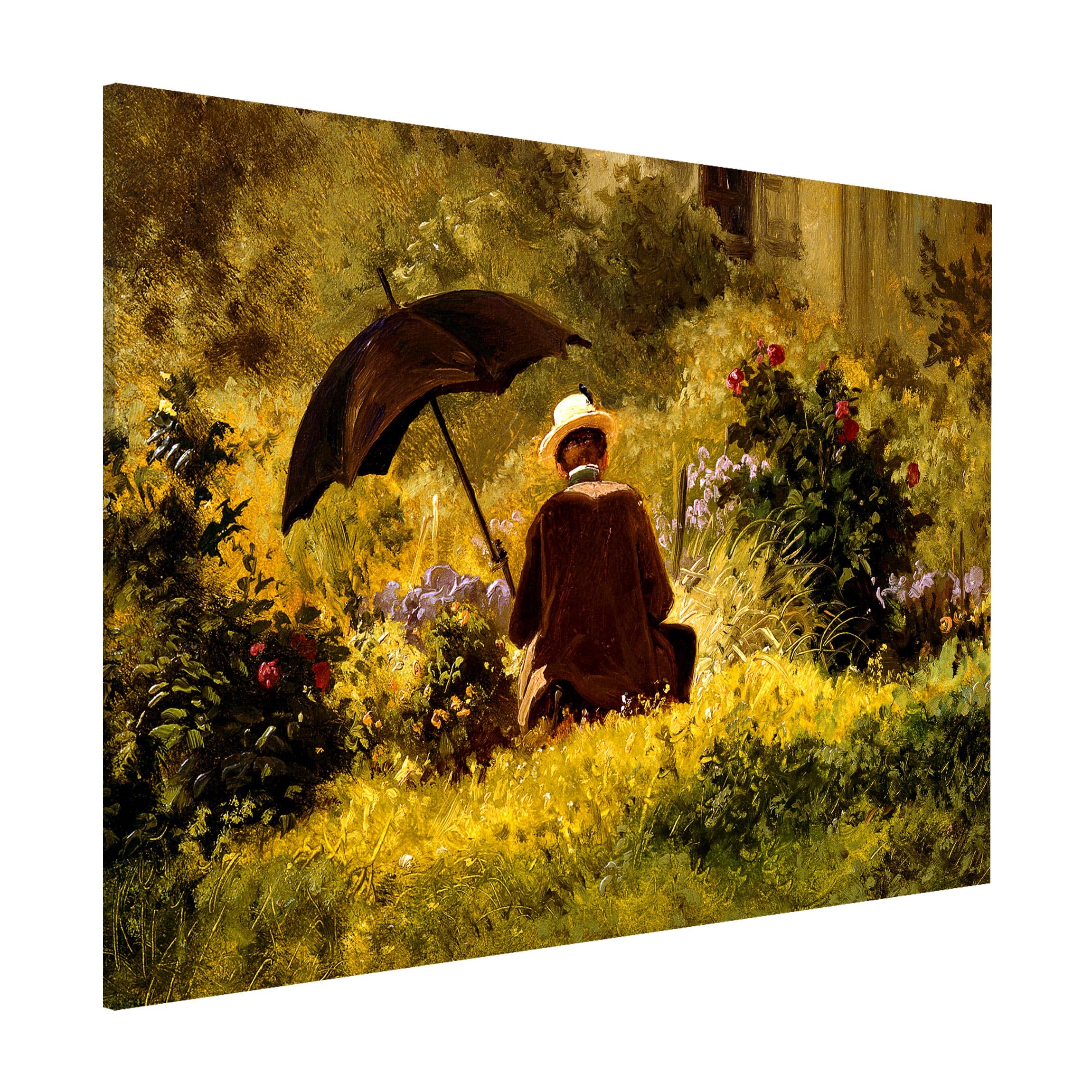 Magnettafel - Querformat 4:3 Carl Spitzweg - Der Maler im Garten