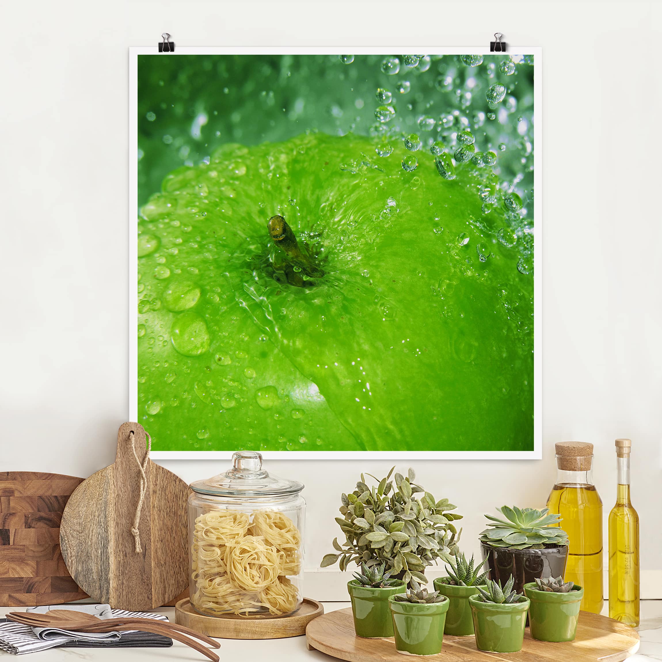 Poster - Quadrat Green Apple