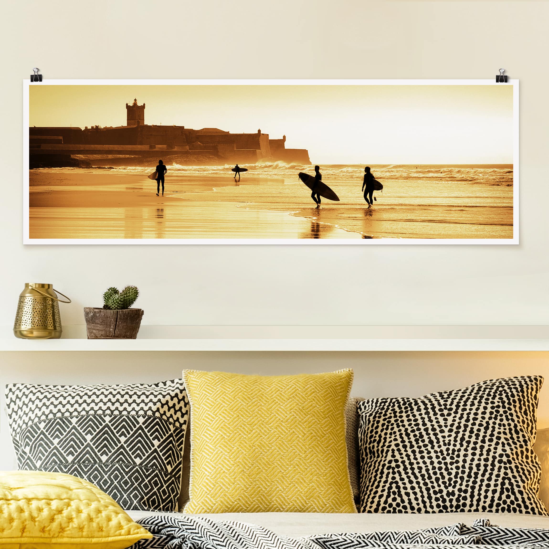 Panorama Poster Strand Surfer Beach